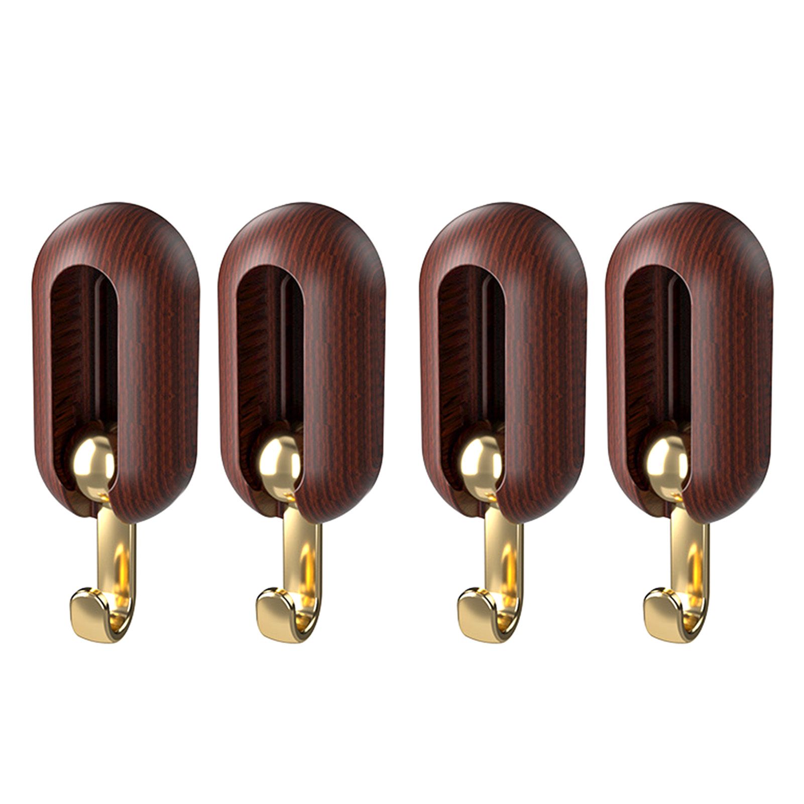 4 Pcs Adhesive Wall Hook 2KG Load Capacity Rotatable Foldable Wall Hanger for view 2