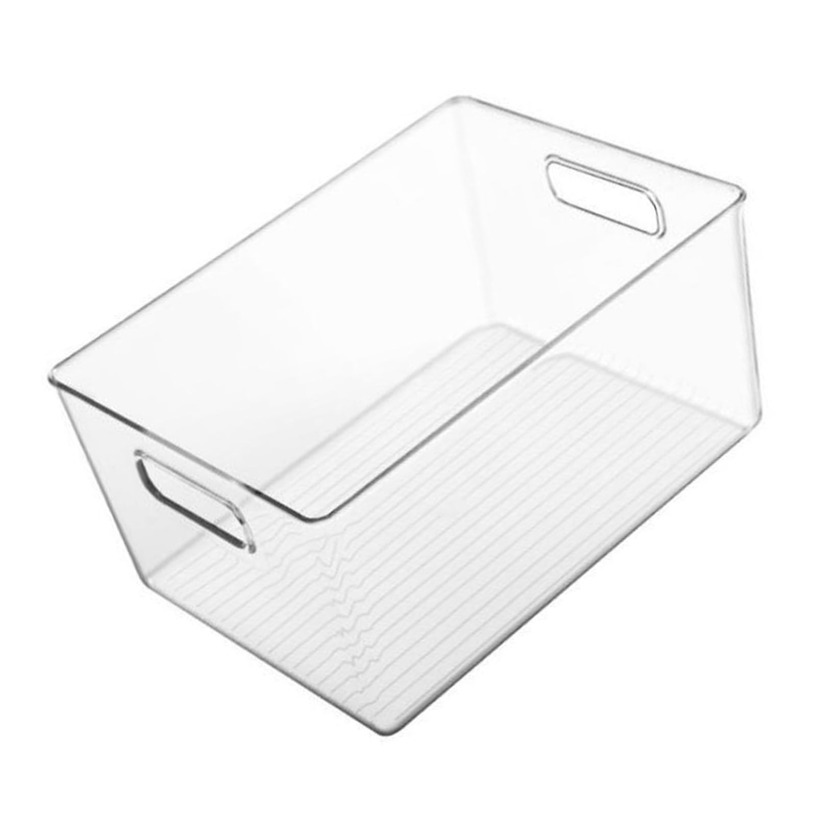 Clear Plastic Pantry Organizer Bin with Handle Freezer Pantry Organization for view 4