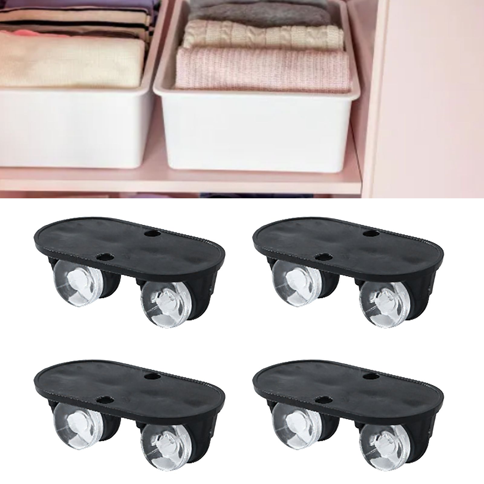 Mini Self Adhesive Caster Wheel Non Swivel Paste Pulley Wheel for Trash Can view 8