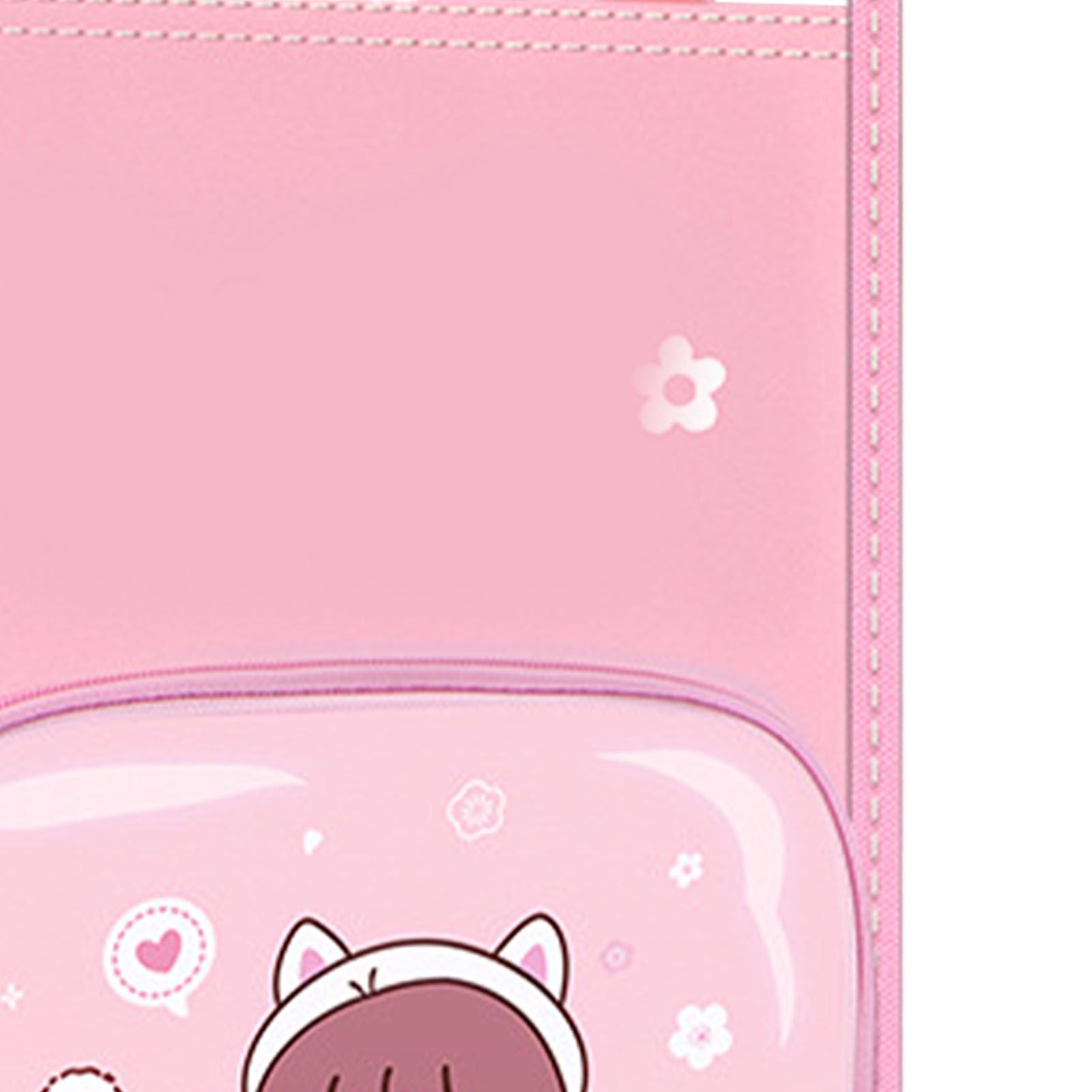 Student Book Pouch with Wide Handle Front Clear Bag 2 Side Mesh Pockets Large view 5