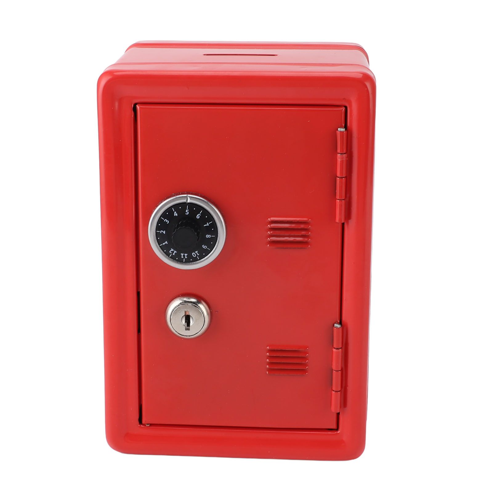 Money Bank Creative Cute Metal Vertical with Lock Keys Cash Coin Box for Home