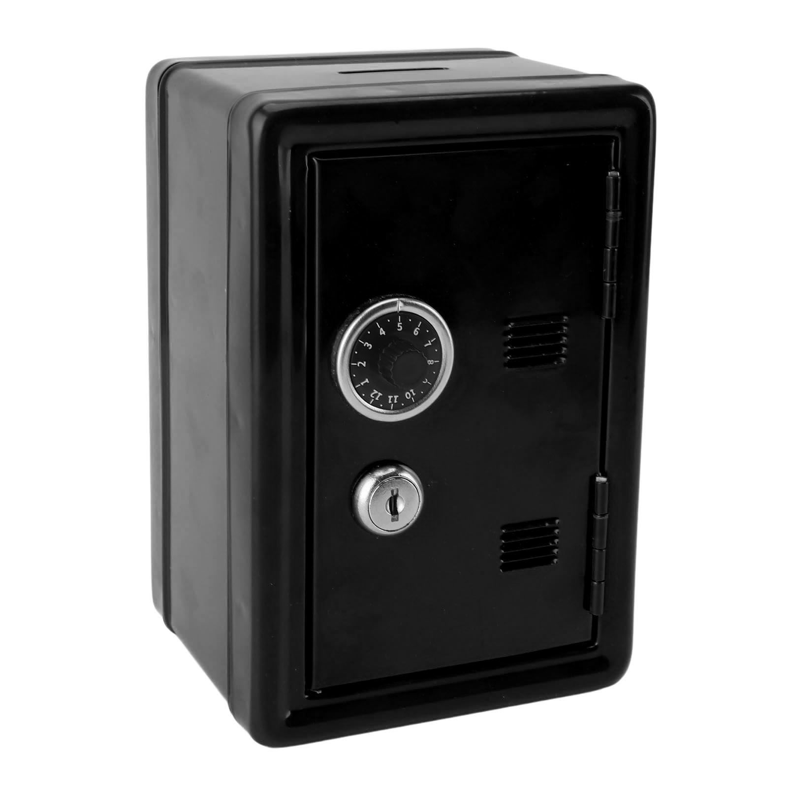 Money Bank Creative Cute Metal Vertical with Lock Keys Cash Coin Box for Home view 4