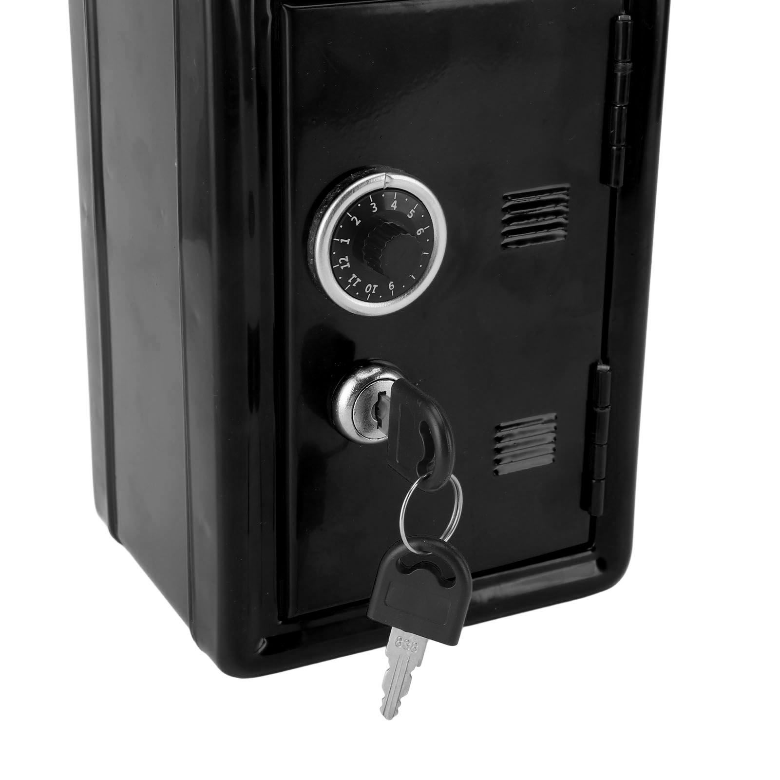 Money Bank Creative Cute Metal Vertical with Lock Keys Cash Coin Box for Home view 5