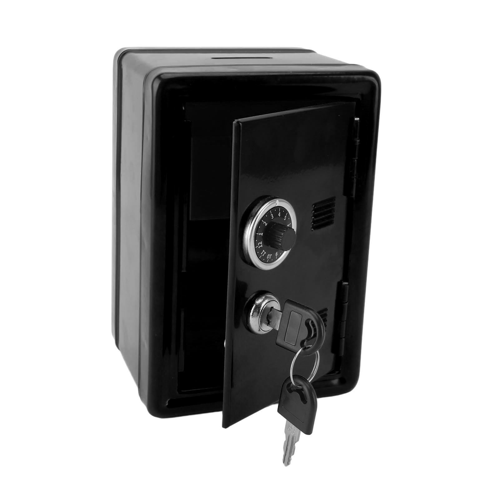 Money Bank Creative Cute Metal Vertical with Lock Keys Cash Coin Box for Home view 11