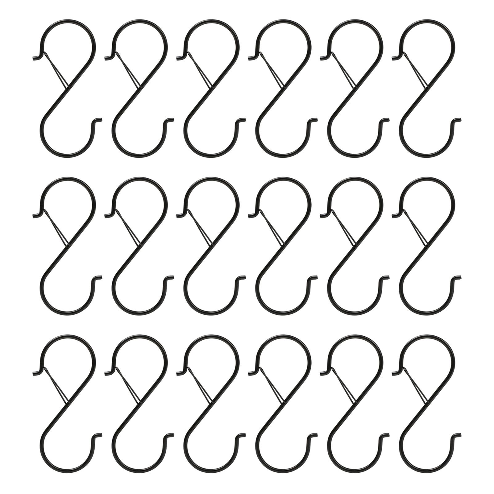 S Hooks Metal Hangers for Hanging Kitchenware Pots Pans Clothes 18pcs view 2
