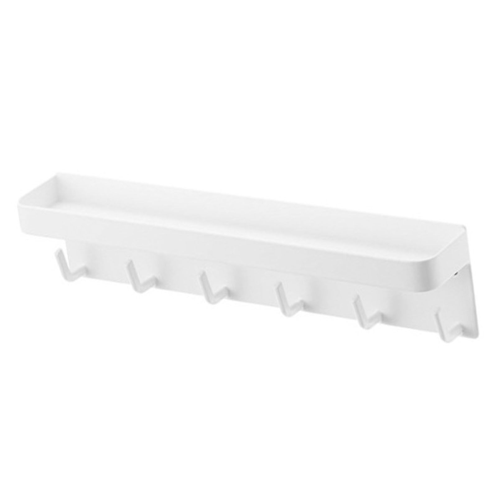 Iron Wall Mounted Door Back Storage Rack with Six Hooks Wall Storage Organizer
