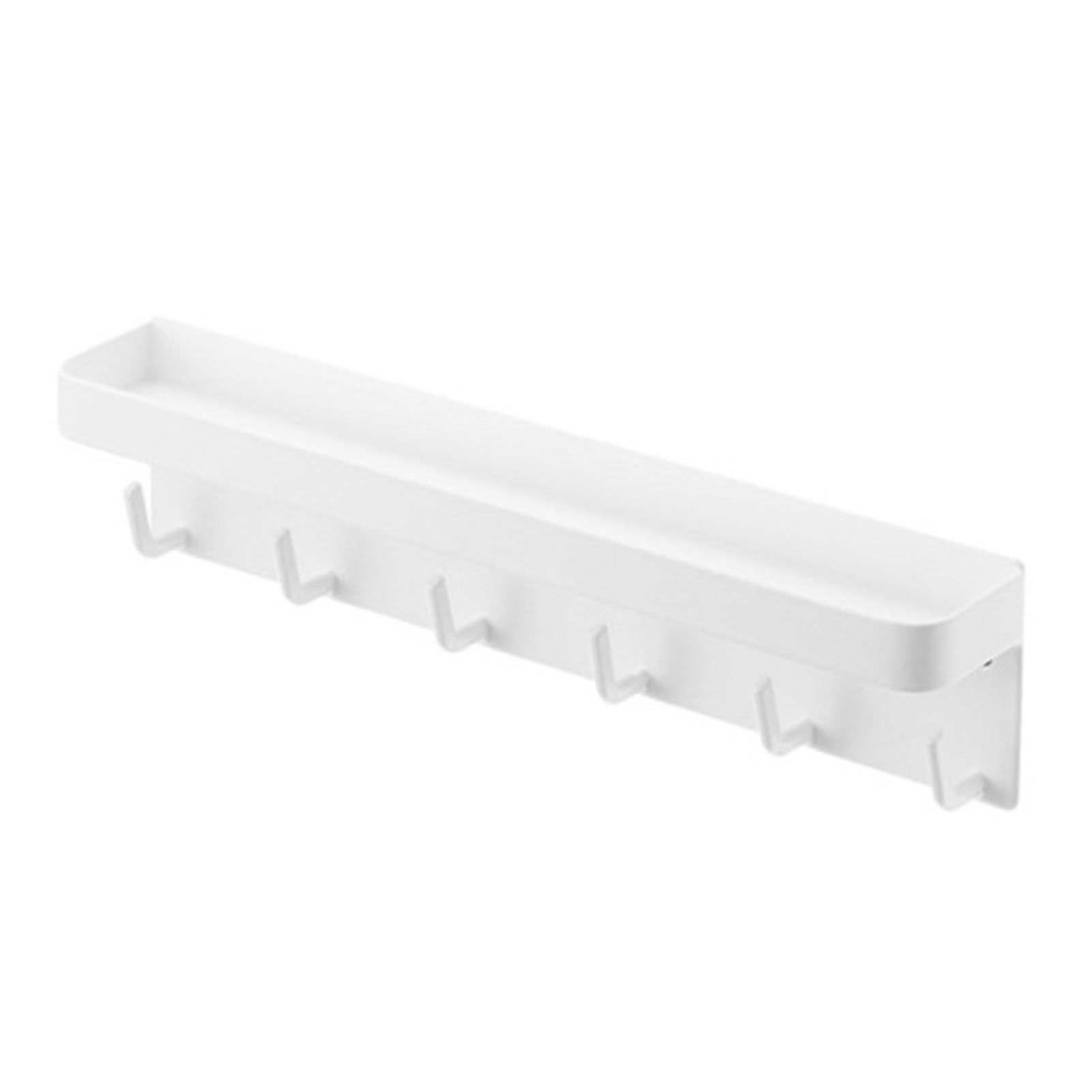Iron Wall Mounted Door Back Storage Rack with Six Hooks Wall Storage Organizer view 3