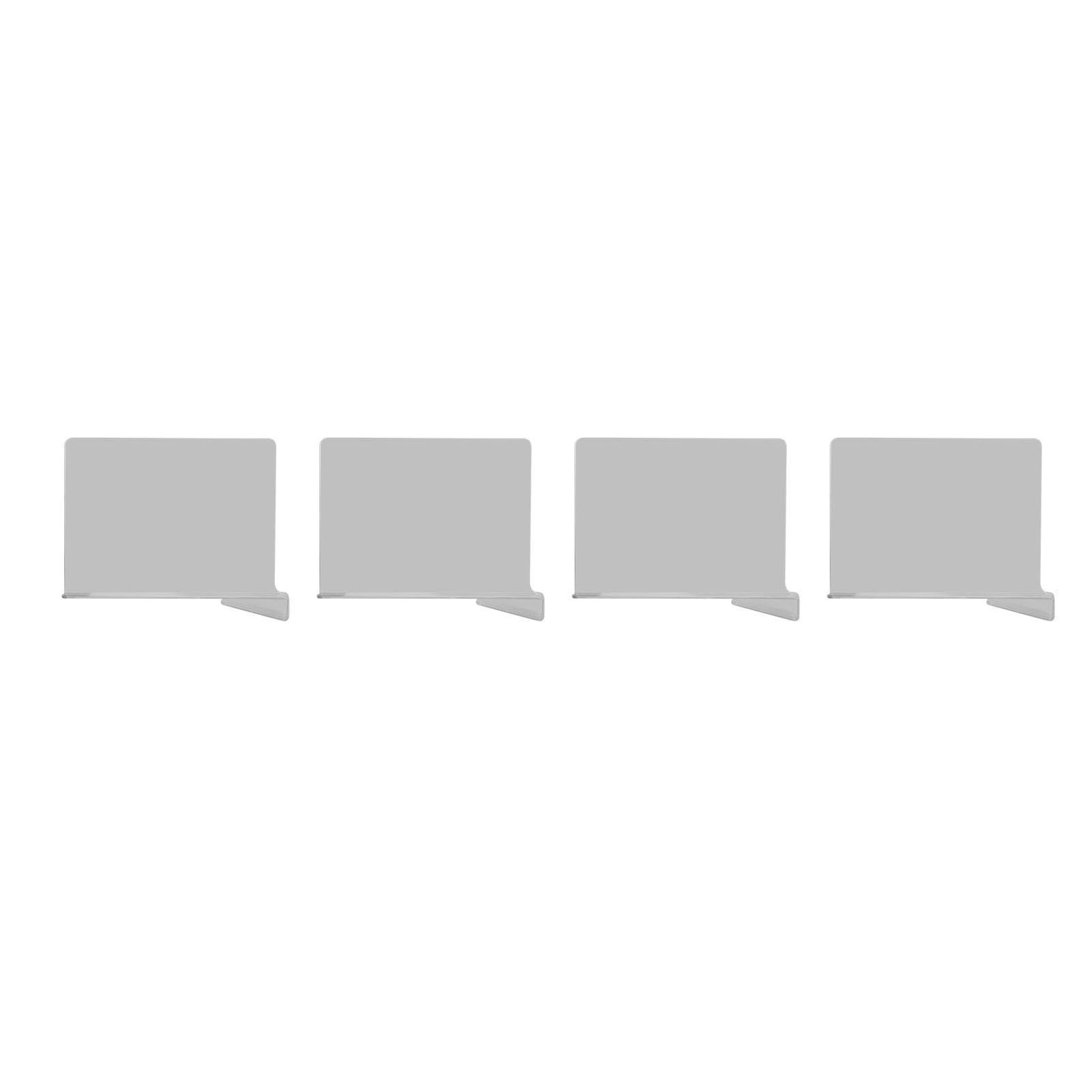 4Pcs Clear Shelf Dividers for Closet Organization Prevent Slip Multifunction