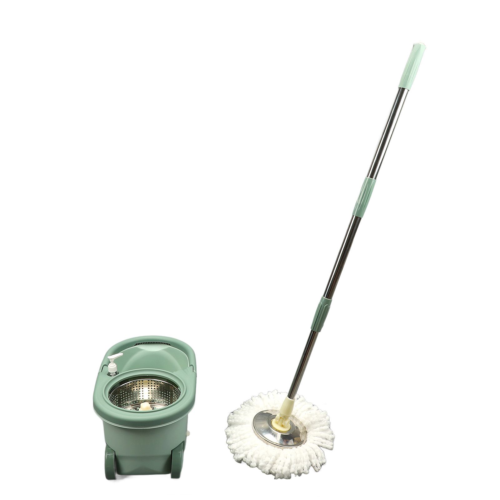 Spin Mop Bucket Floor Cleaning Mop Kit System Double Drive Washable Reusable view 4