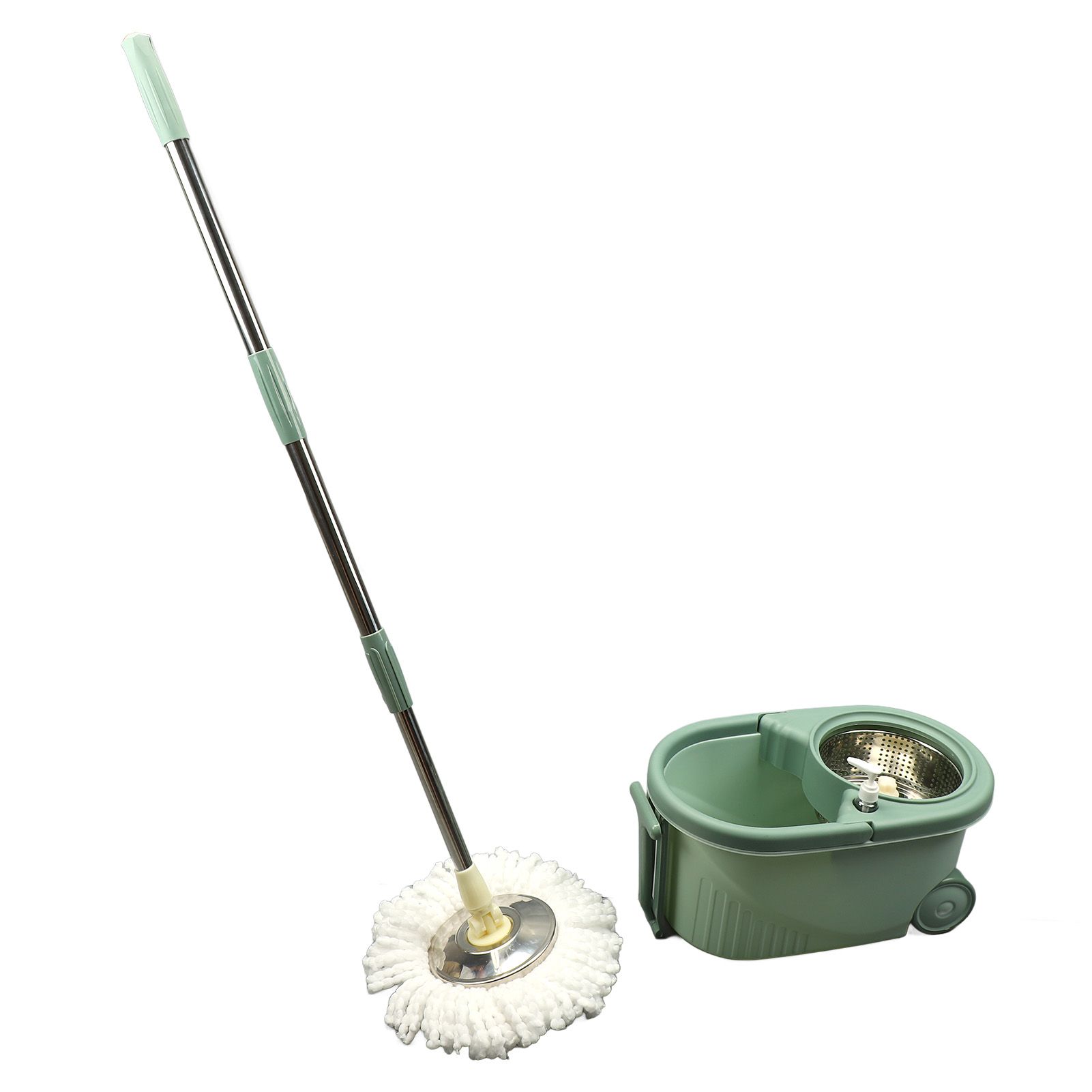 Spin Mop Bucket Floor Cleaning Mop Kit System Double Drive Washable Reusable view 9