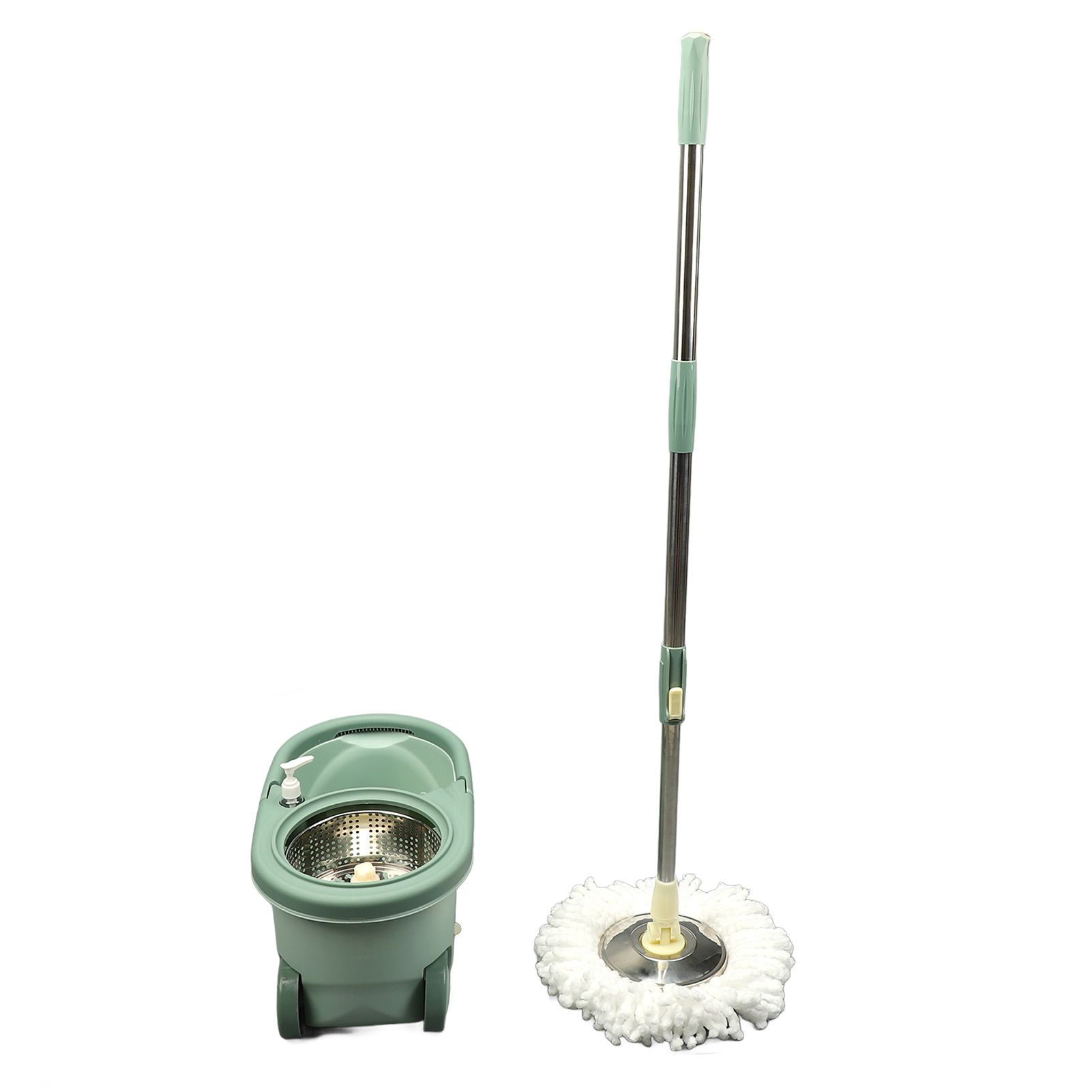 Spin Mop Bucket Floor Cleaning Mop Kit System Double Drive Washable Reusable view 10