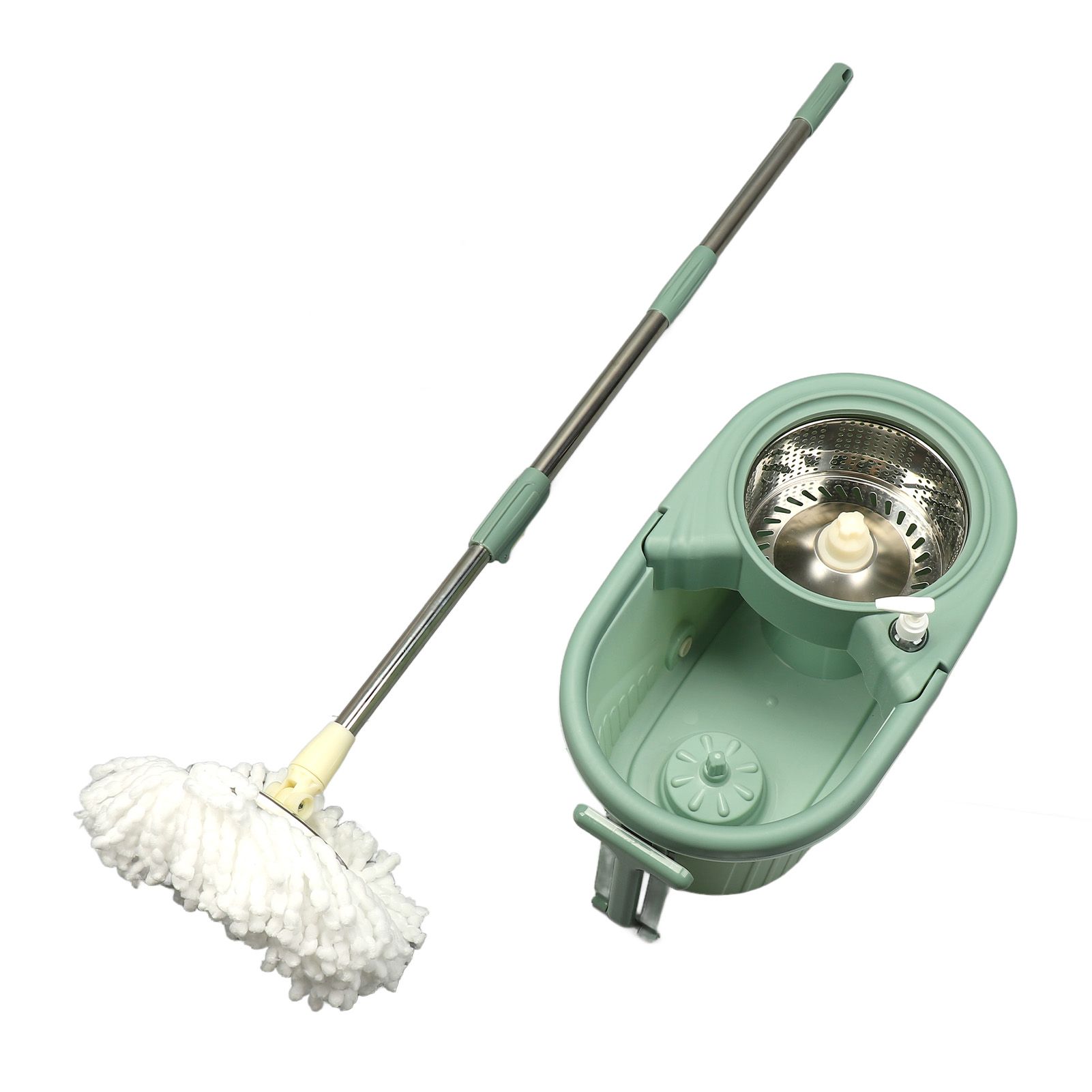 Spin Mop Bucket Floor Cleaning Mop Kit System Double Drive Washable Reusable view 12