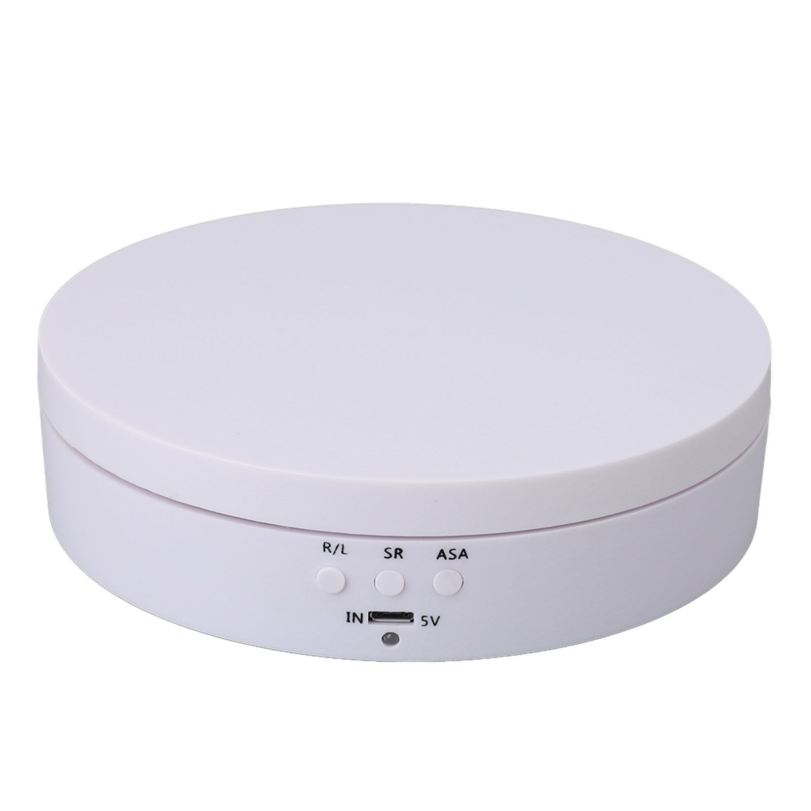 Motorized Rotating Display Stand White USB Charging Round 3 Speeds Adjustable view 4