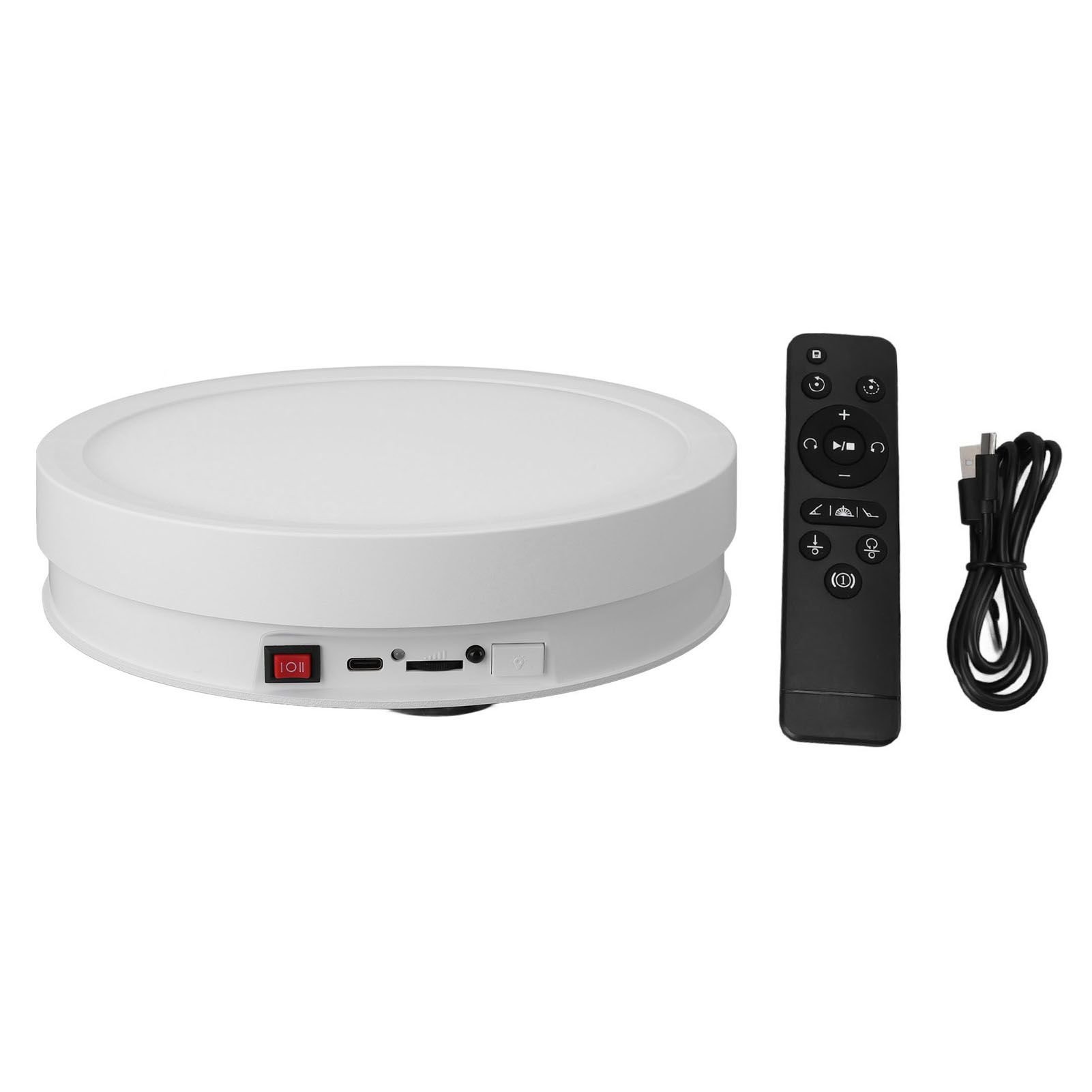 22cm Motorized Rotating Display Stand with LED Light Electronic Turntable view 3