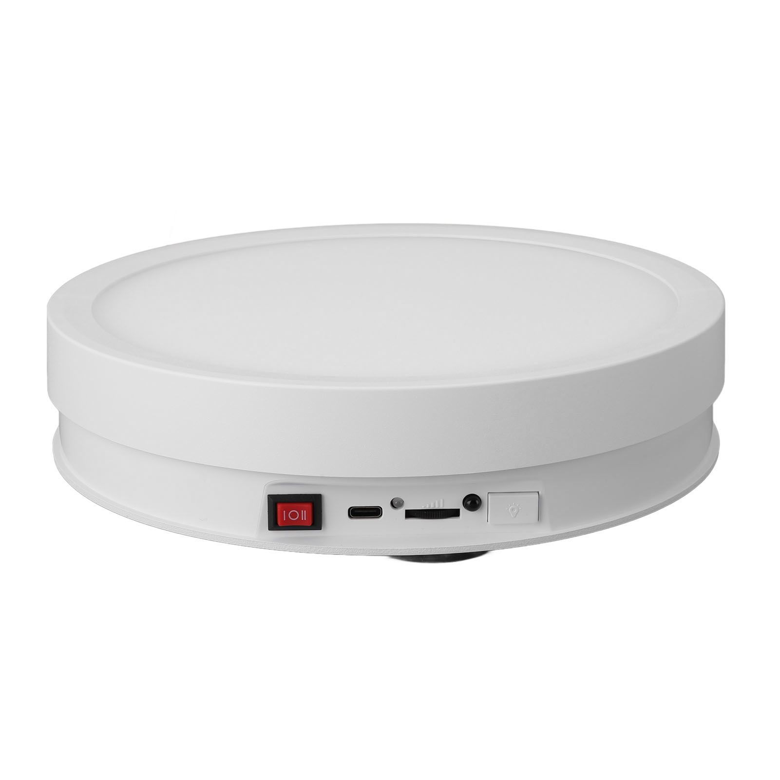 22cm Motorized Rotating Display Stand with LED Light Electronic Turntable view 4