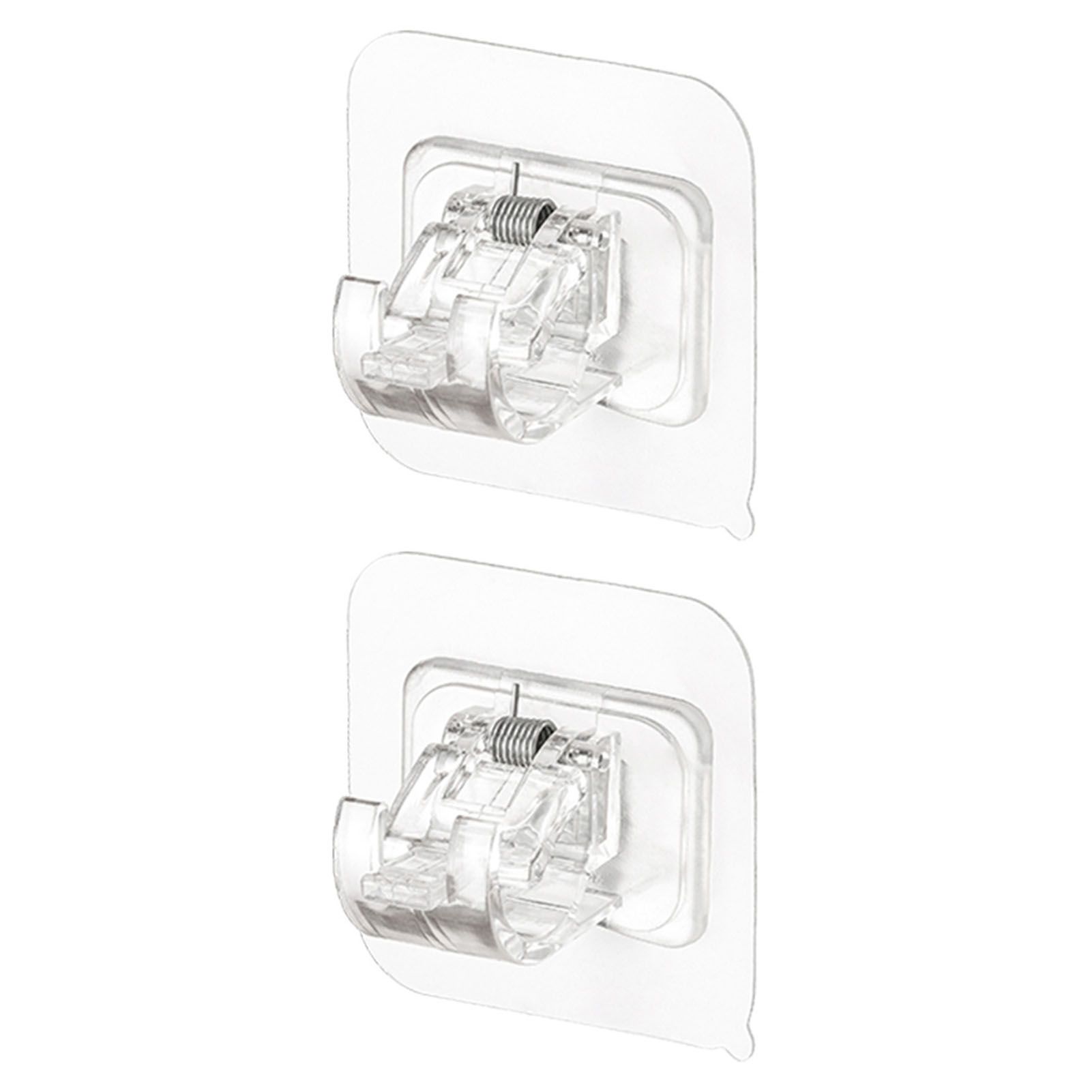 Self Adhesive Curtain Rod Holder Hook No Drill Curtain Rod Bracket for view 3