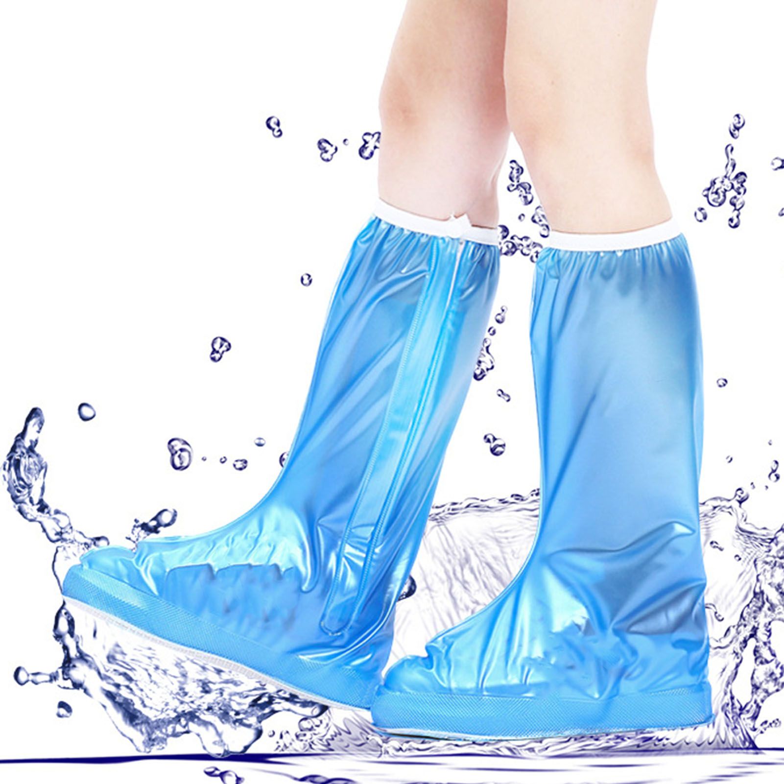 Rain Shoe Cover PVC High Waterproof Thickened Sole Anti Slip Foldable Rain view 9
