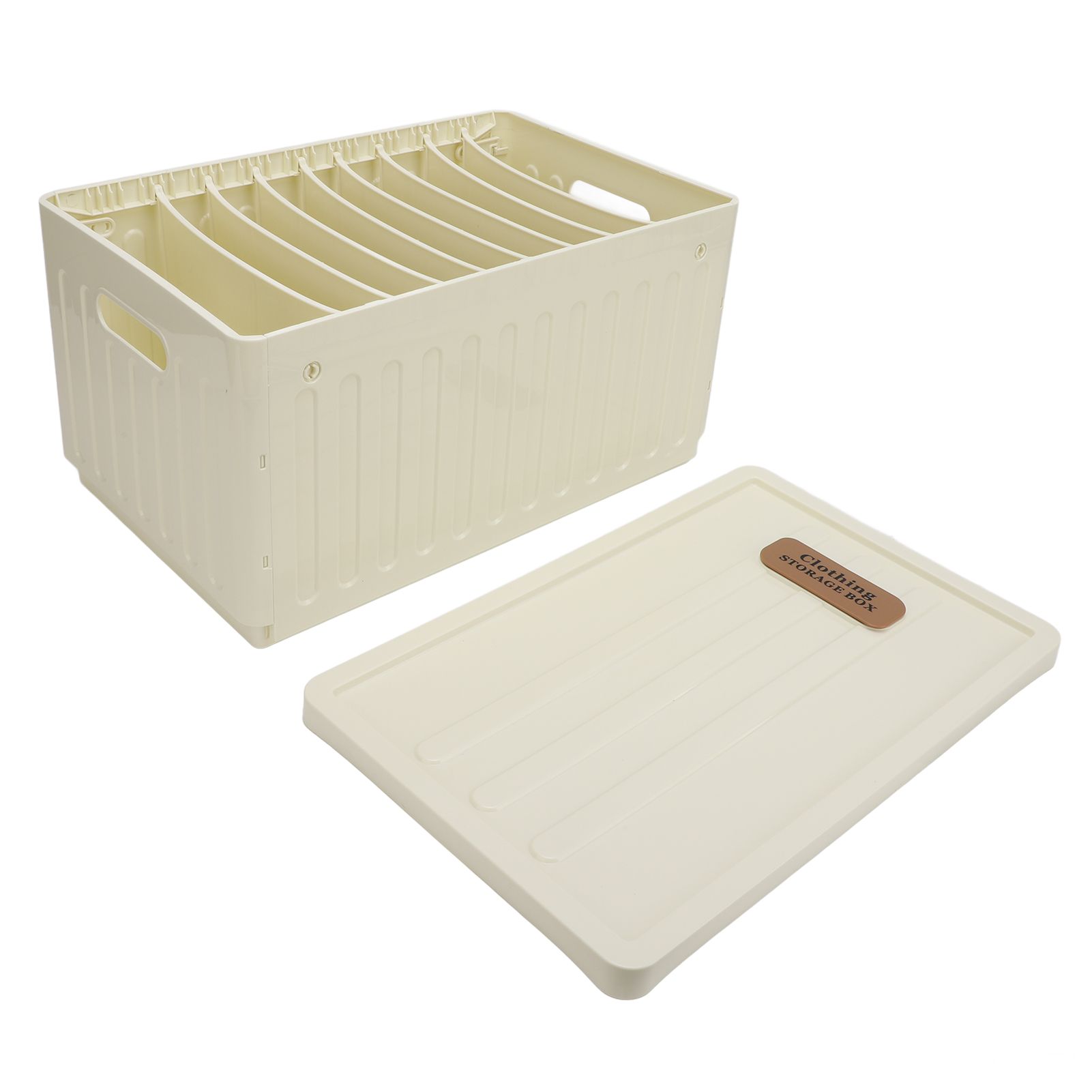 Foldable Closet Organizer 9 Grids Wardrobe Clothing Storage Bin with Lid view 9