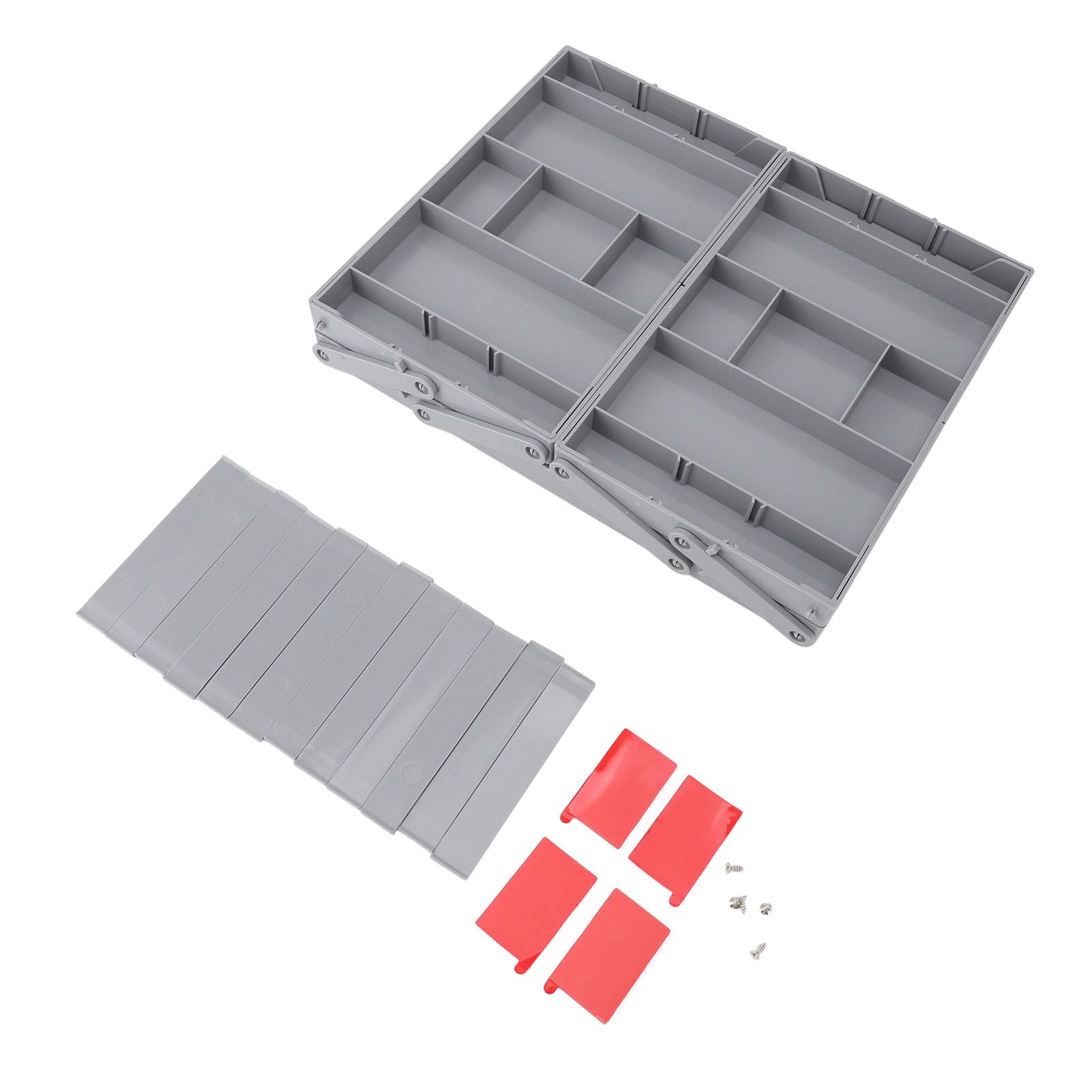 Foldable Expandable Desk Organizer Double Row Multi Level Drawer Organizer view 3