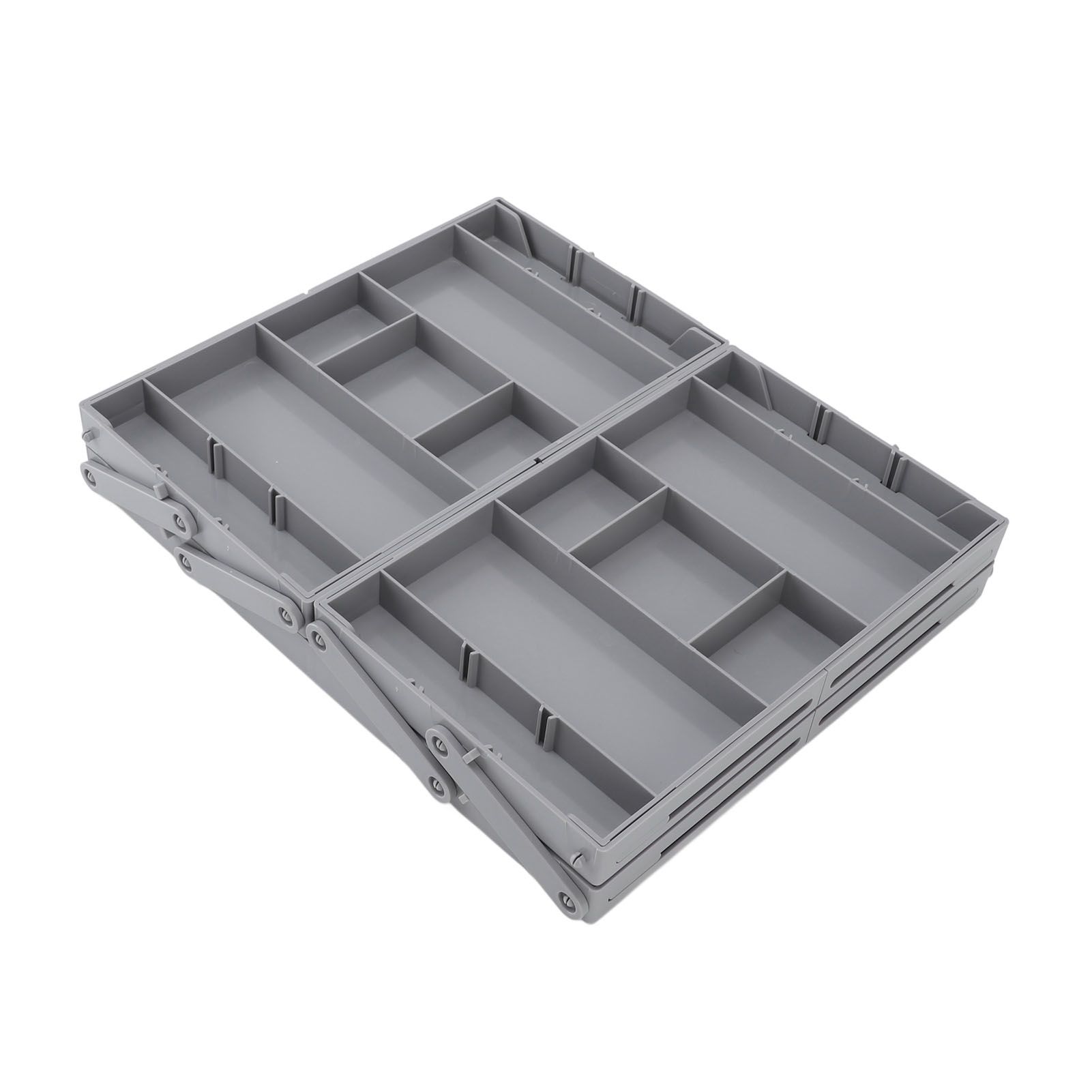 Foldable Expandable Desk Organizer Double Row Multi Level Drawer Organizer view 4