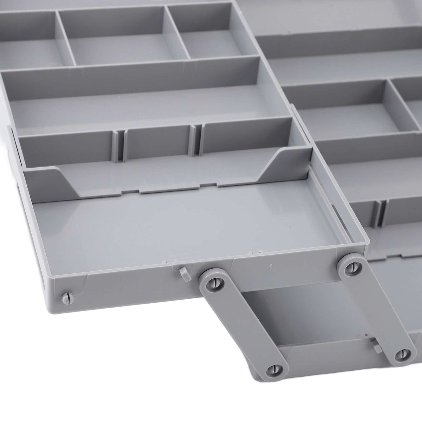 Foldable Expandable Desk Organizer Double Row Multi Level Drawer Organizer view 7