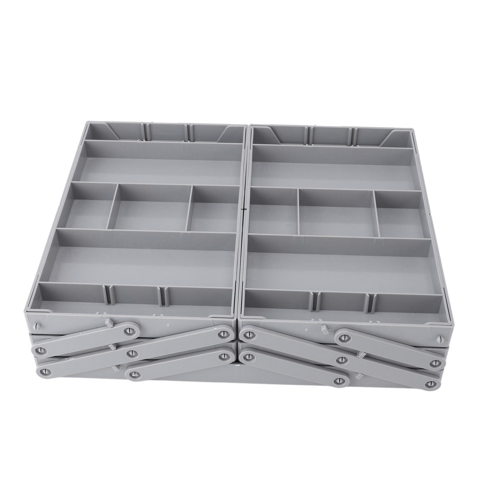 Foldable Expandable Desk Organizer Double Row Multi Level Drawer Organizer