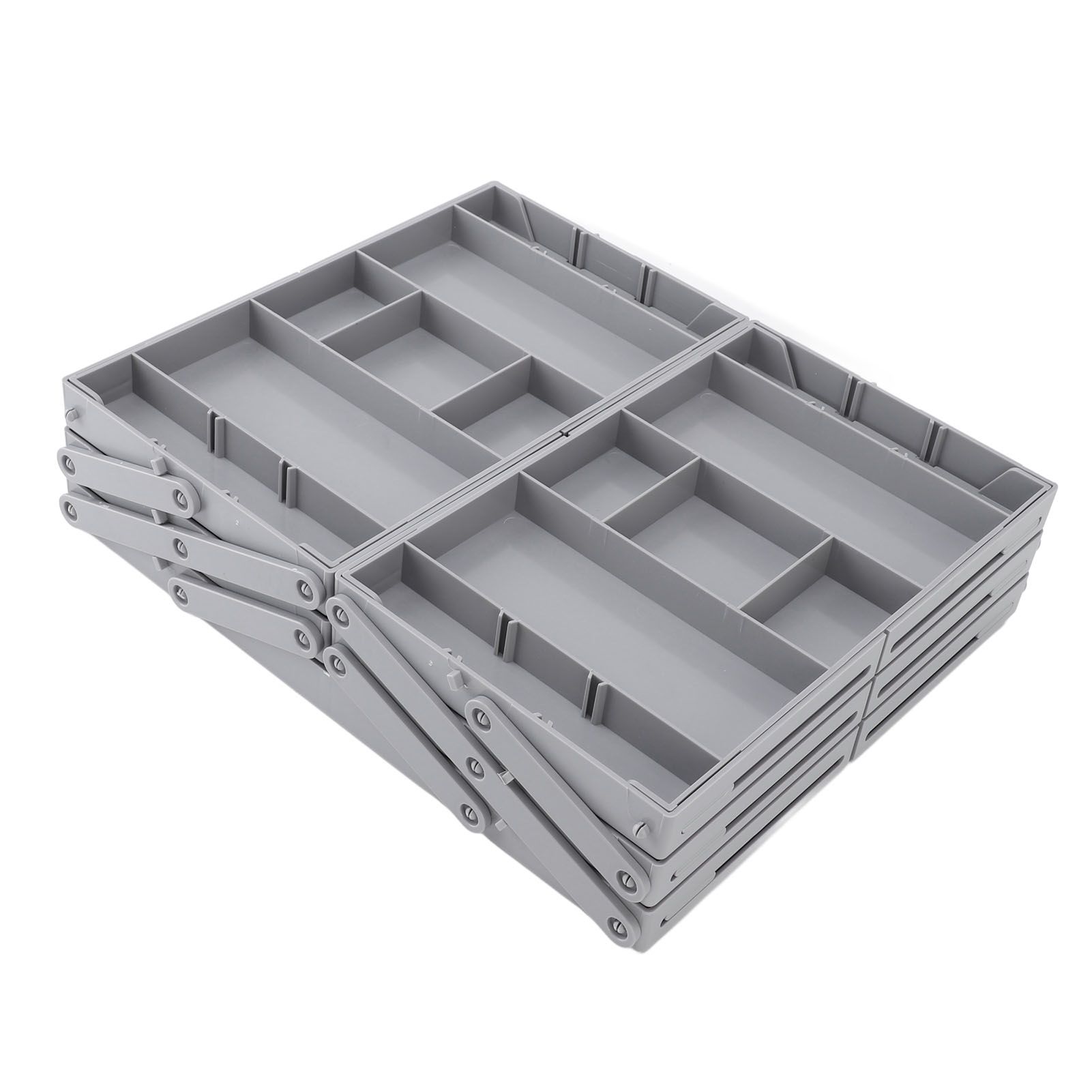 Foldable Expandable Desk Organizer Double Row Multi Level Drawer Organizer view 4