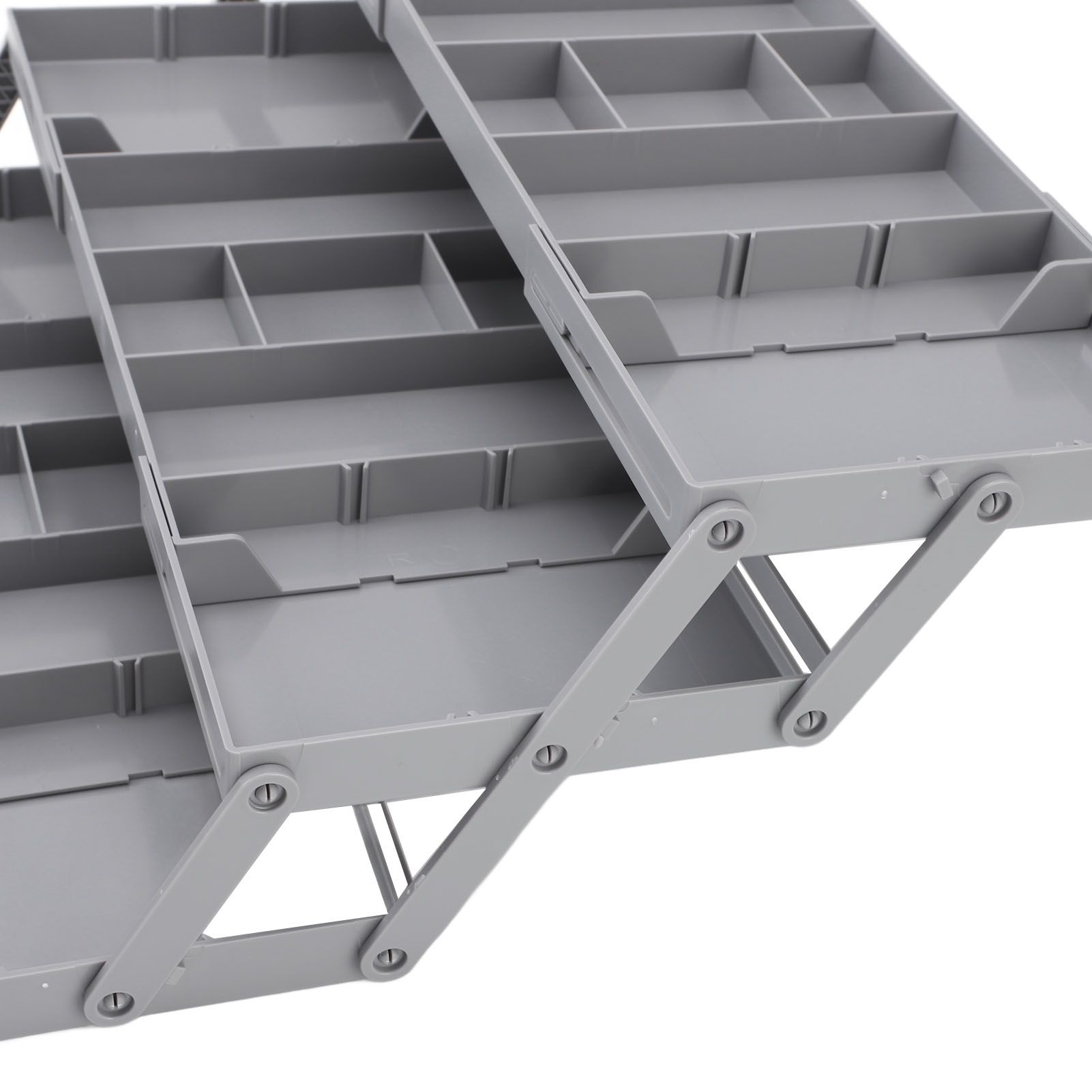 Foldable Expandable Desk Organizer Double Row Multi Level Drawer Organizer view 5