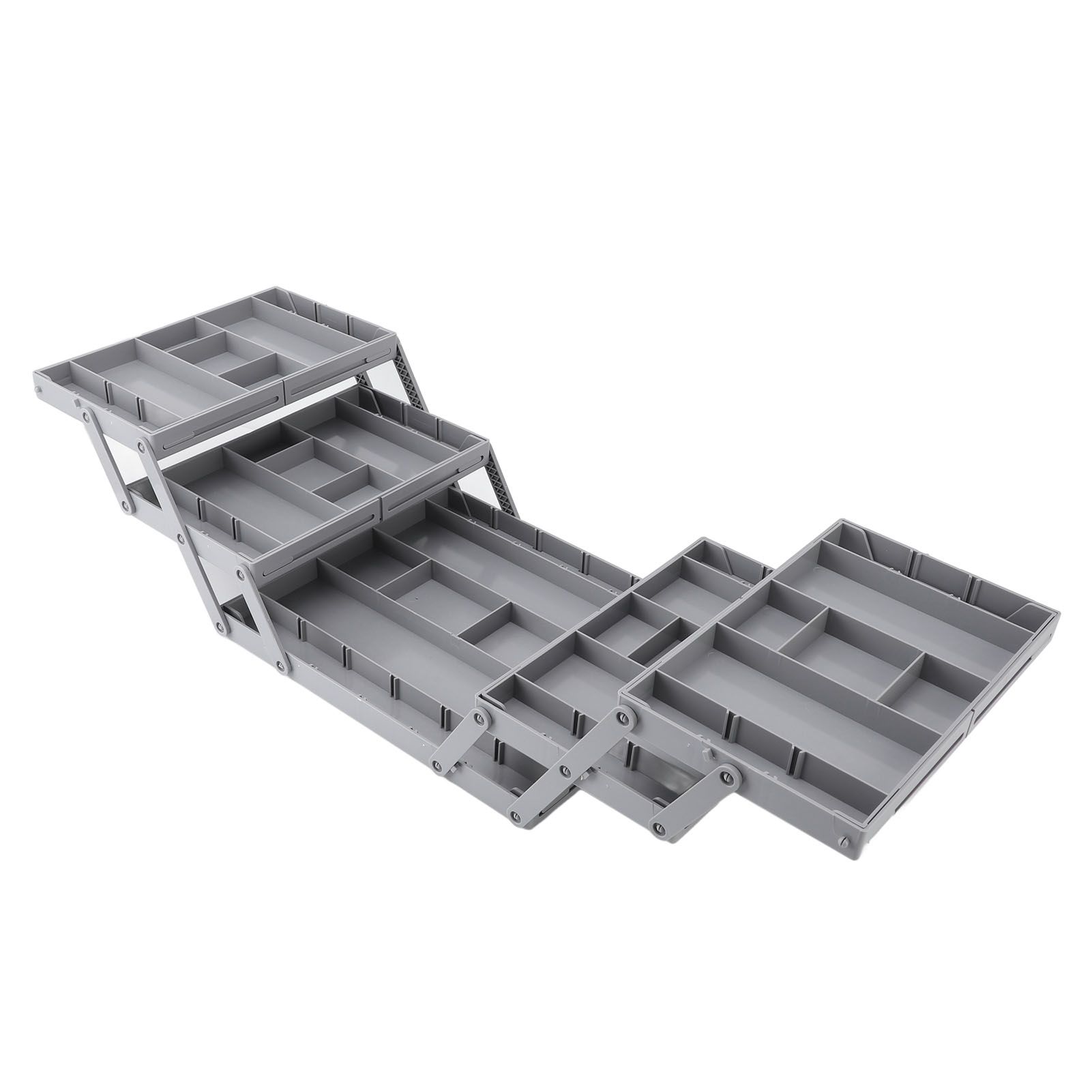 Foldable Expandable Desk Organizer Double Row Multi Level Drawer Organizer view 10