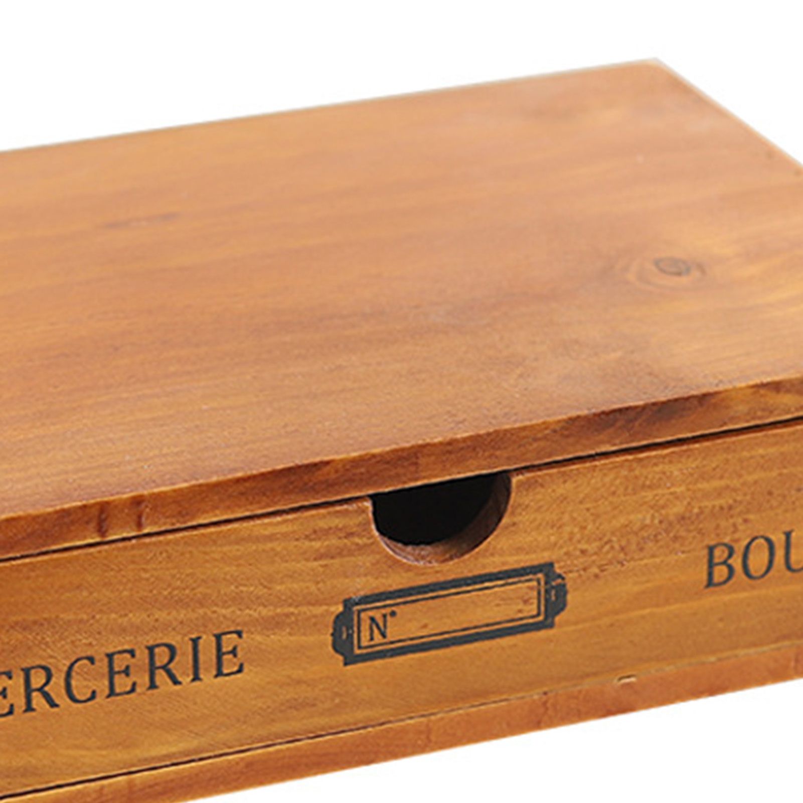 Vintage Wooden Box Drawer Organizer Desktop Storage Organizer Wooden Tabletop view 5