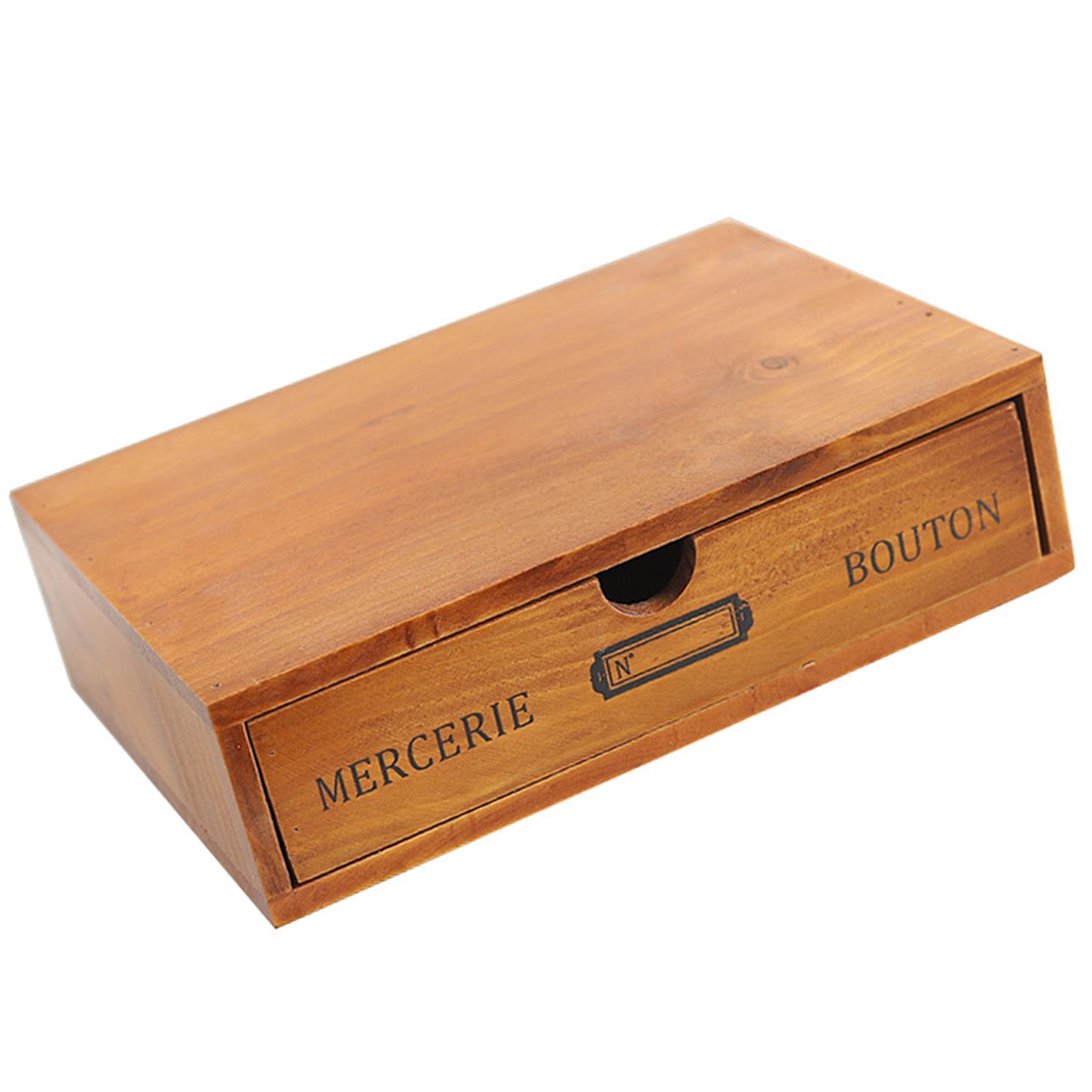Vintage Wooden Box Drawer Organizer Desktop Storage Organizer Wooden Tabletop view 6