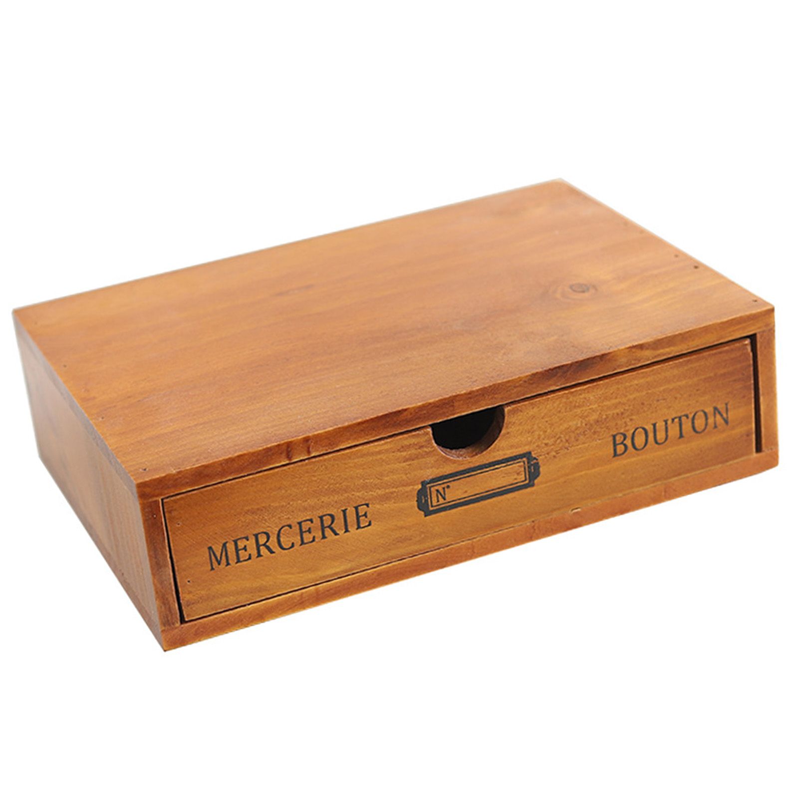 Vintage Wooden Box Drawer Organizer Desktop Storage Organizer Wooden Tabletop view 8