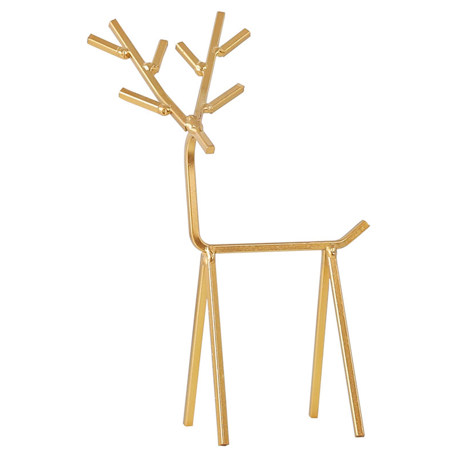 Simple Iron Geometric Deer Jewelry Stand Home Desktop Earring Necklace Storage view 3