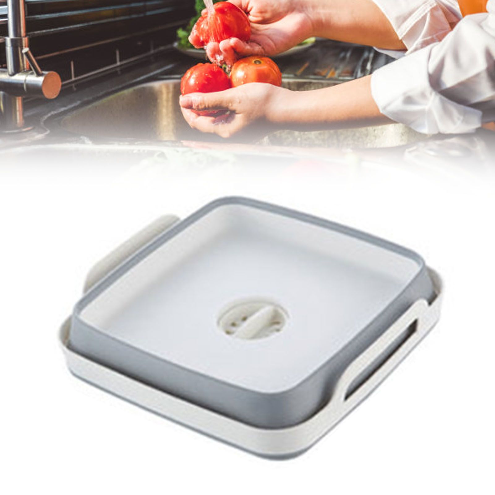 Folding Basket Kitchen Sink Washing Basin Draining Basket view 8