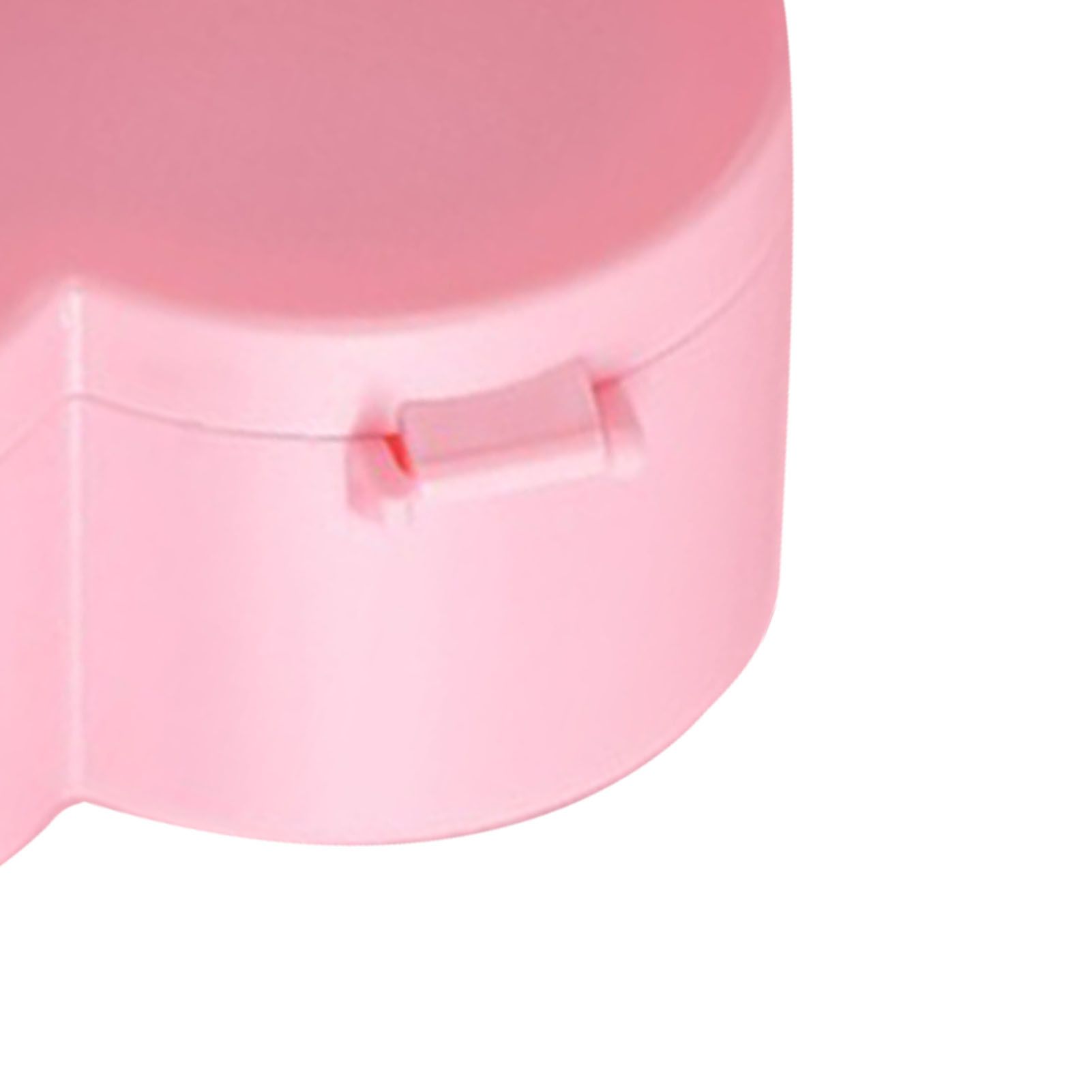 Heart Shaped Jewelry Box Plastic Dual Layer Pink Earrings Rings Storage view 2