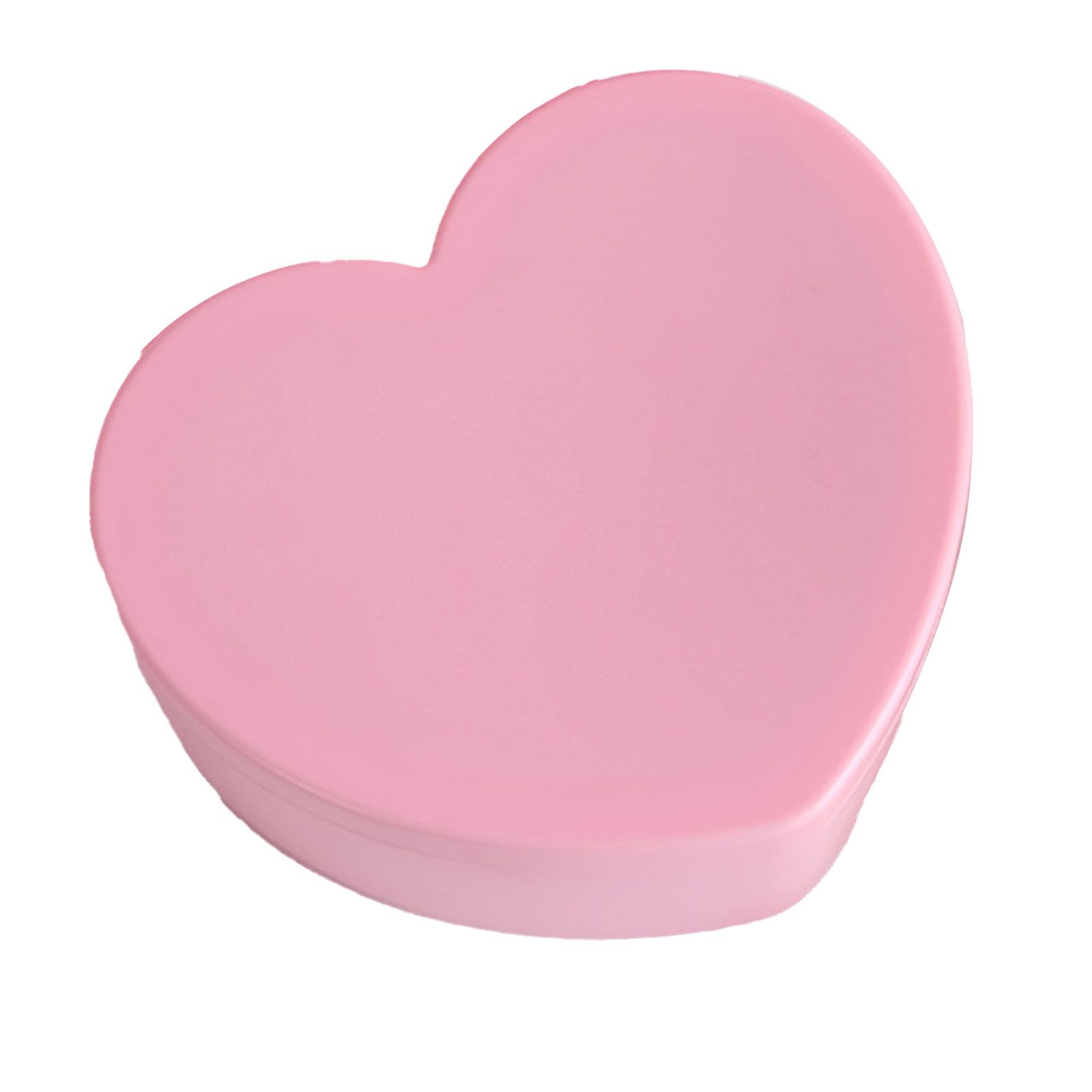 Heart Shaped Jewelry Box Plastic Dual Layer Pink Earrings Rings Storage view 6