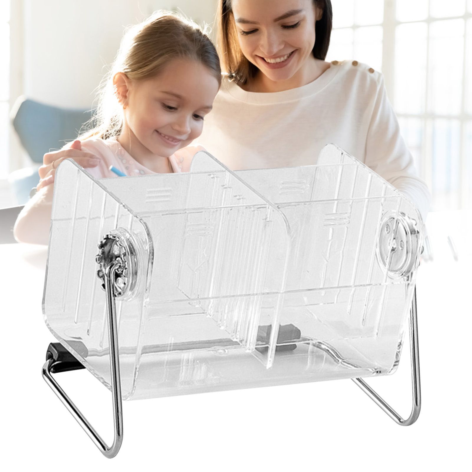 Rotating Clear Acrylic Desk Organizer for Office Supplies Desk Accessories Pen view 8