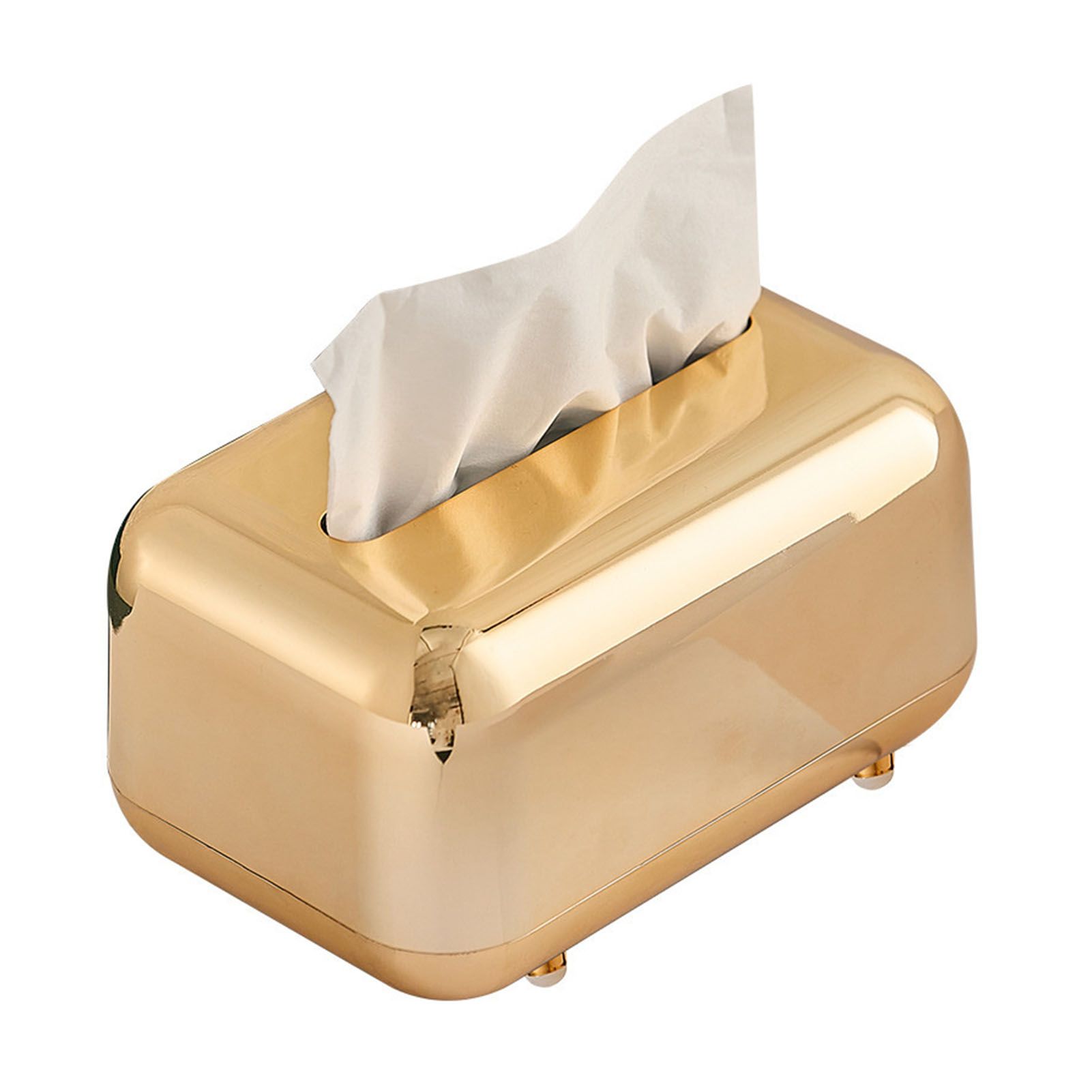 Electroplating Tissue Box Household Desktop Innovative Tissue Storage Box view 3