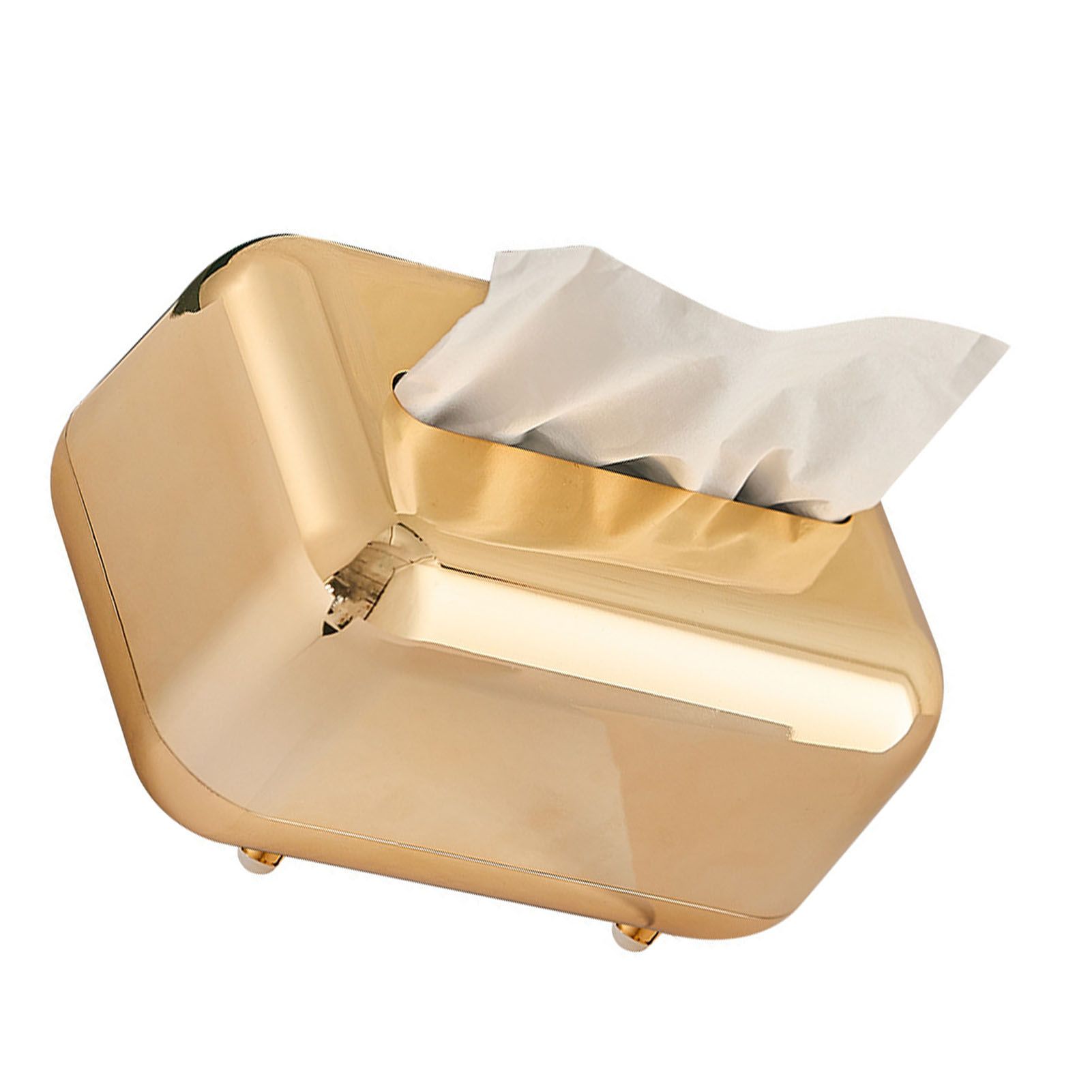 Electroplating Tissue Box Household Desktop Innovative Tissue Storage Box view 4