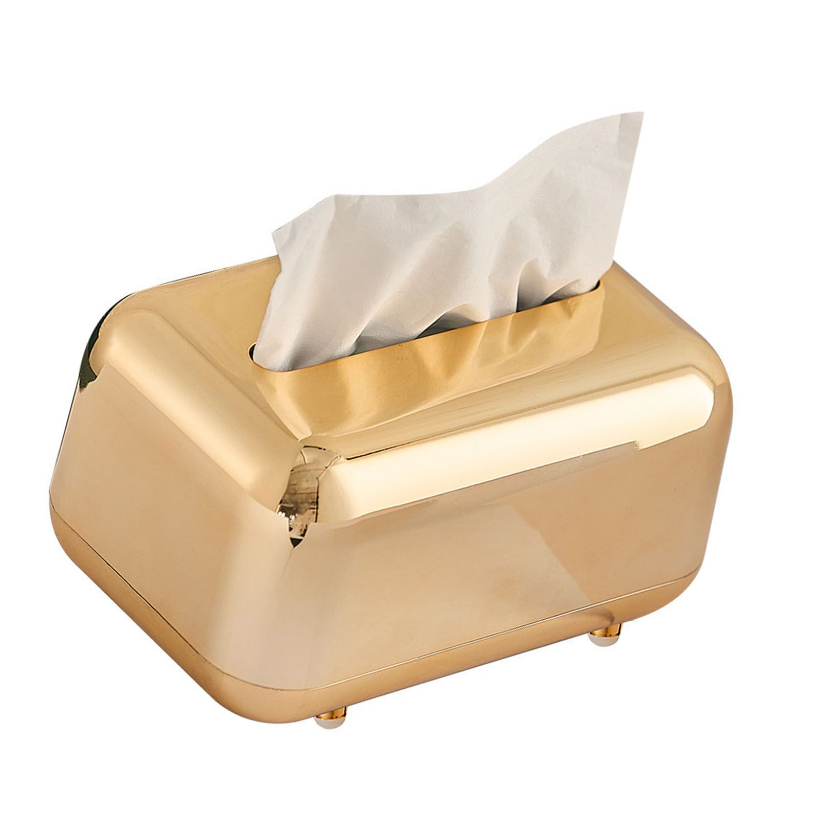 Electroplating Tissue Box Household Desktop Innovative Tissue Storage Box view 6