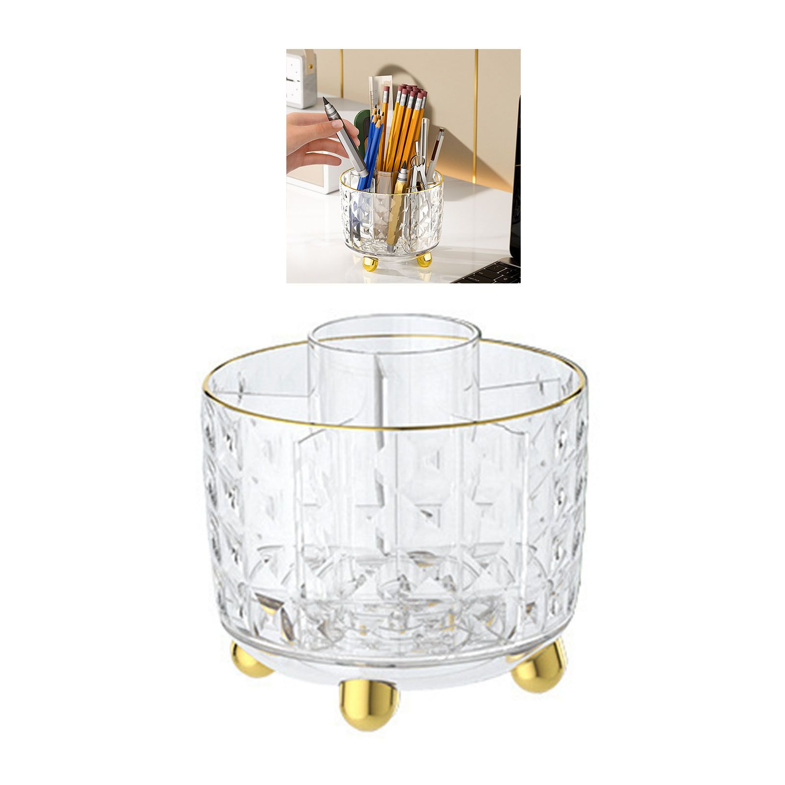 Pen Holder 360 Degree Rotating Multifunctional Makeup Brush Cosmetics Spinning view 8