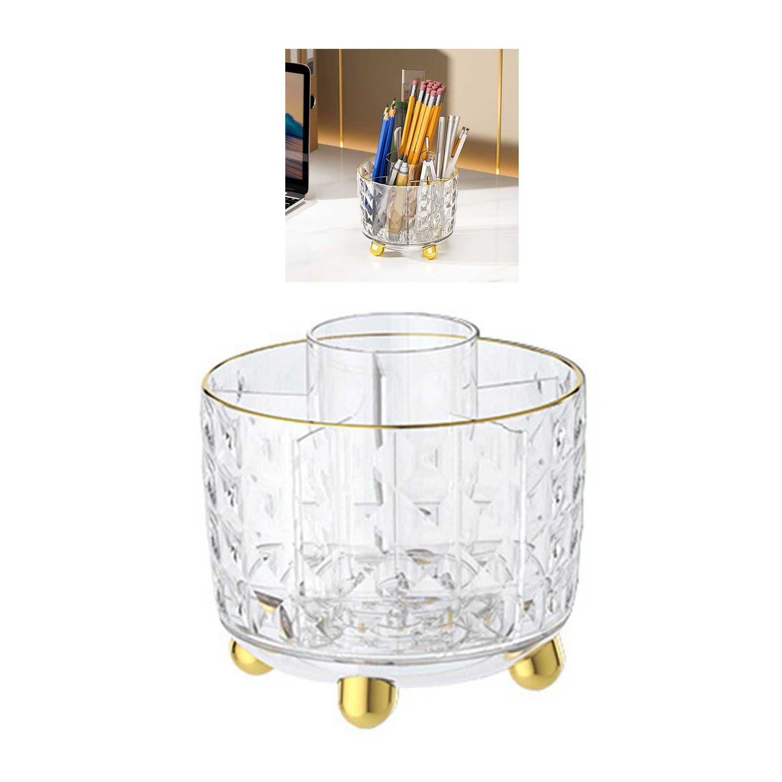 Pen Holder 360 Degree Rotating Multifunctional Makeup Brush Cosmetics Spinning view 9