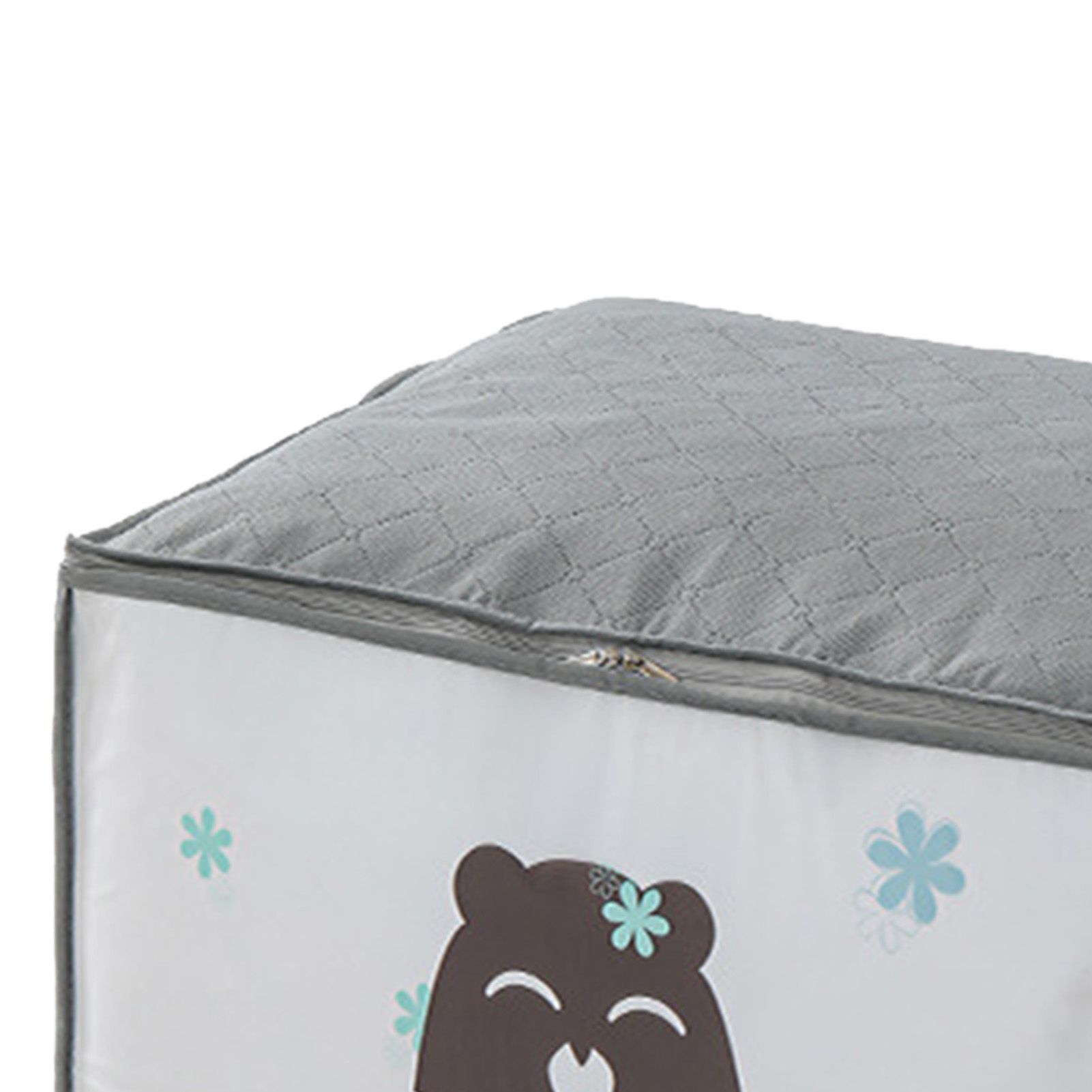 Quilt Storage Bag Cartoon Bear Pattern Non Woven Fabric Dustproof Dual Zip view 5