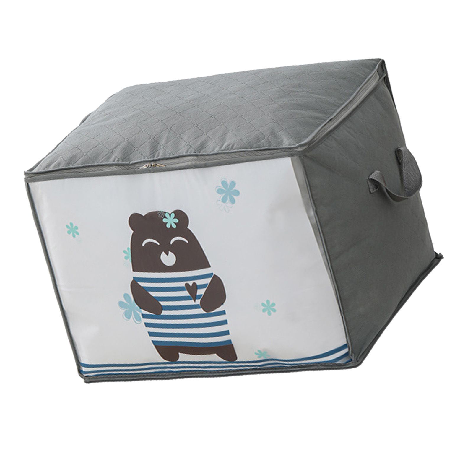 Quilt Storage Bag Cartoon Bear Pattern Non Woven Fabric Dustproof Dual Zip view 6
