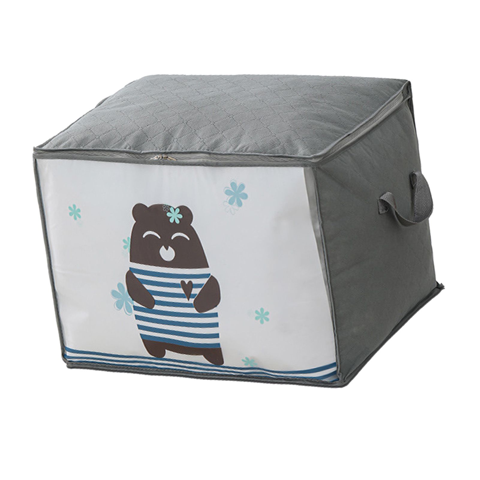 Quilt Storage Bag Cartoon Bear Pattern Non Woven Fabric Dustproof Dual Zip view 8