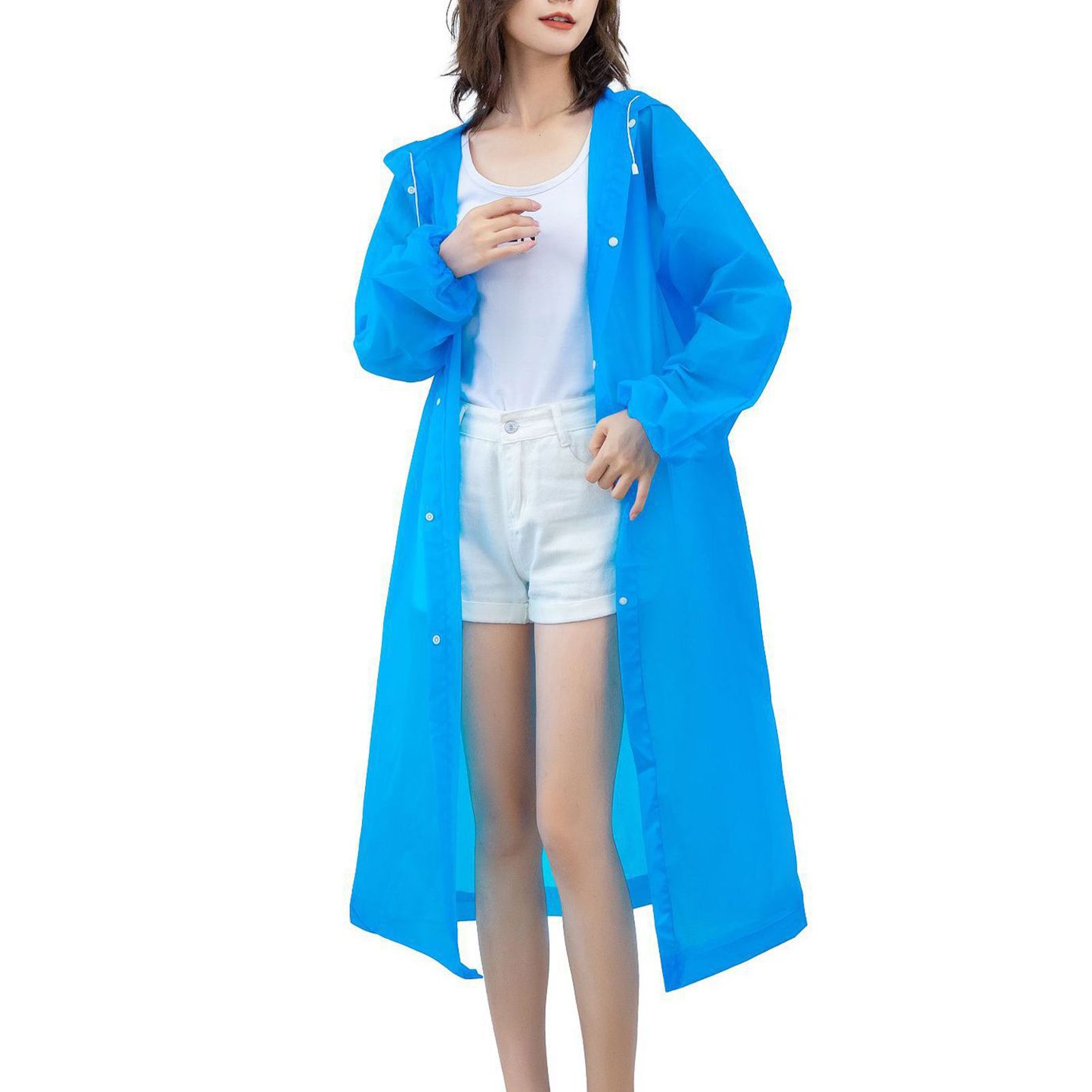Adult Rain Poncho Reusable EVA Raincoat Thickened Waterproof Rain Gear with view 8