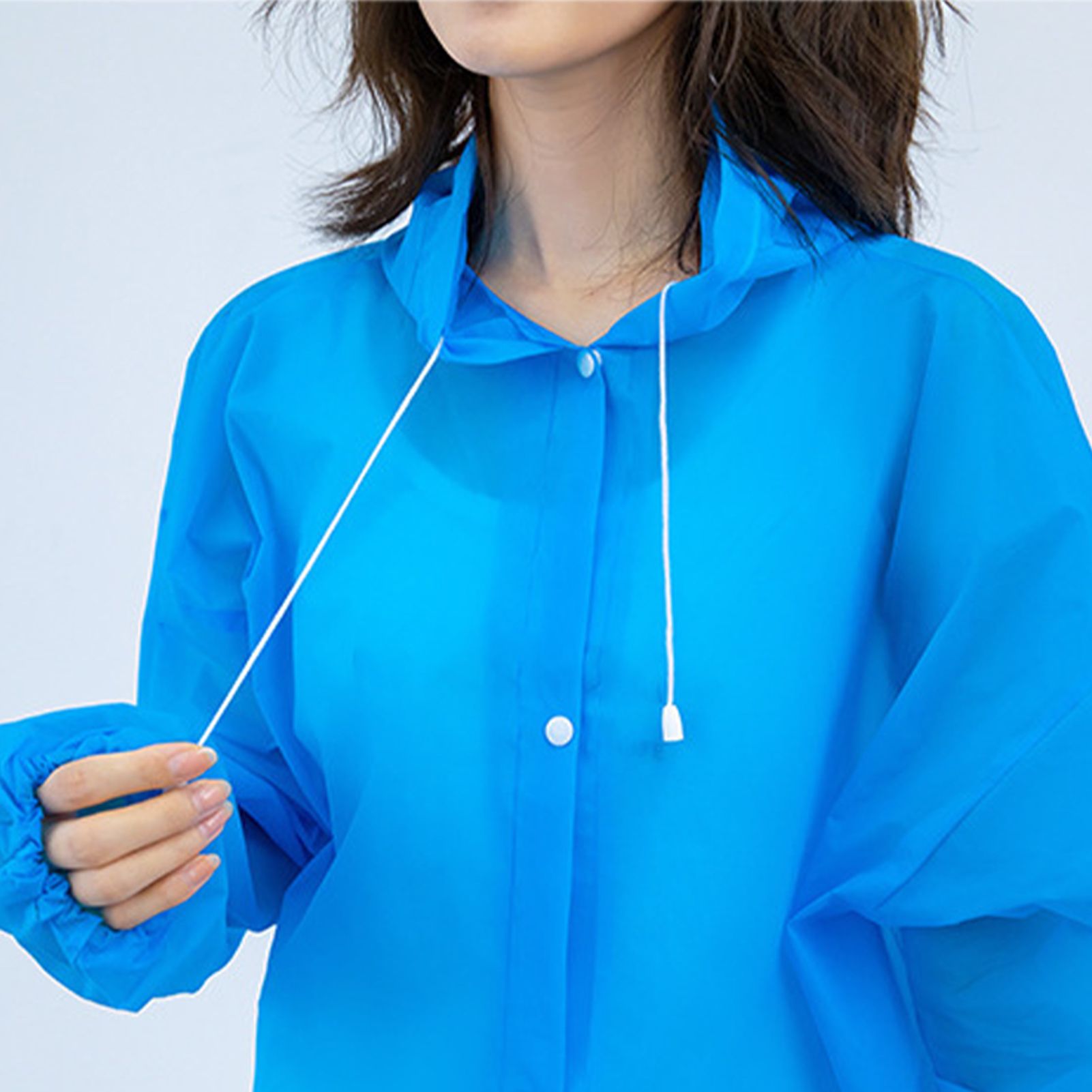 Adult Rain Poncho Reusable EVA Raincoat Thickened Waterproof Rain Gear with view 9