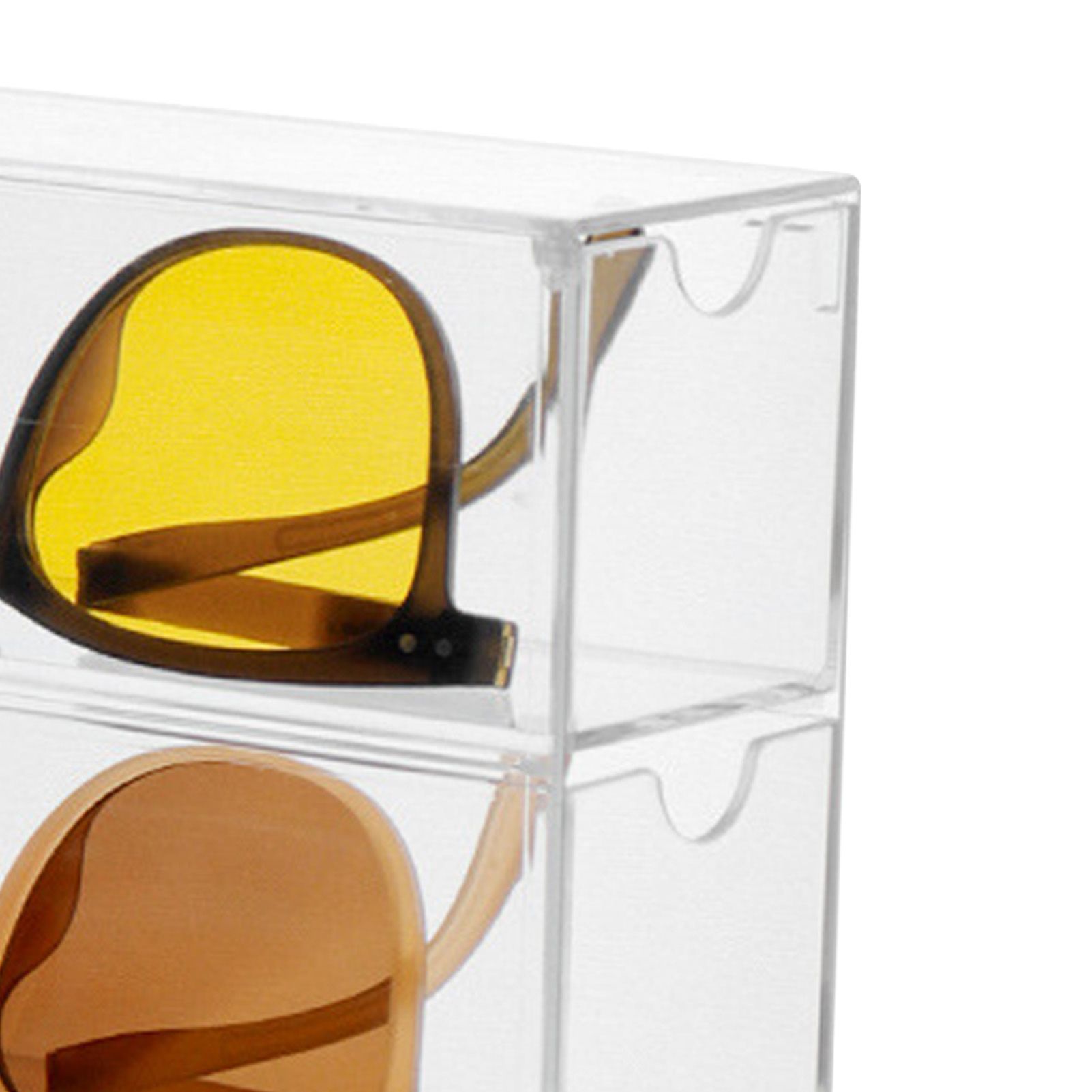 Sunglasses Storage Organizer Dustproof Acrylic Transparent 4 Layer Desktop view 7