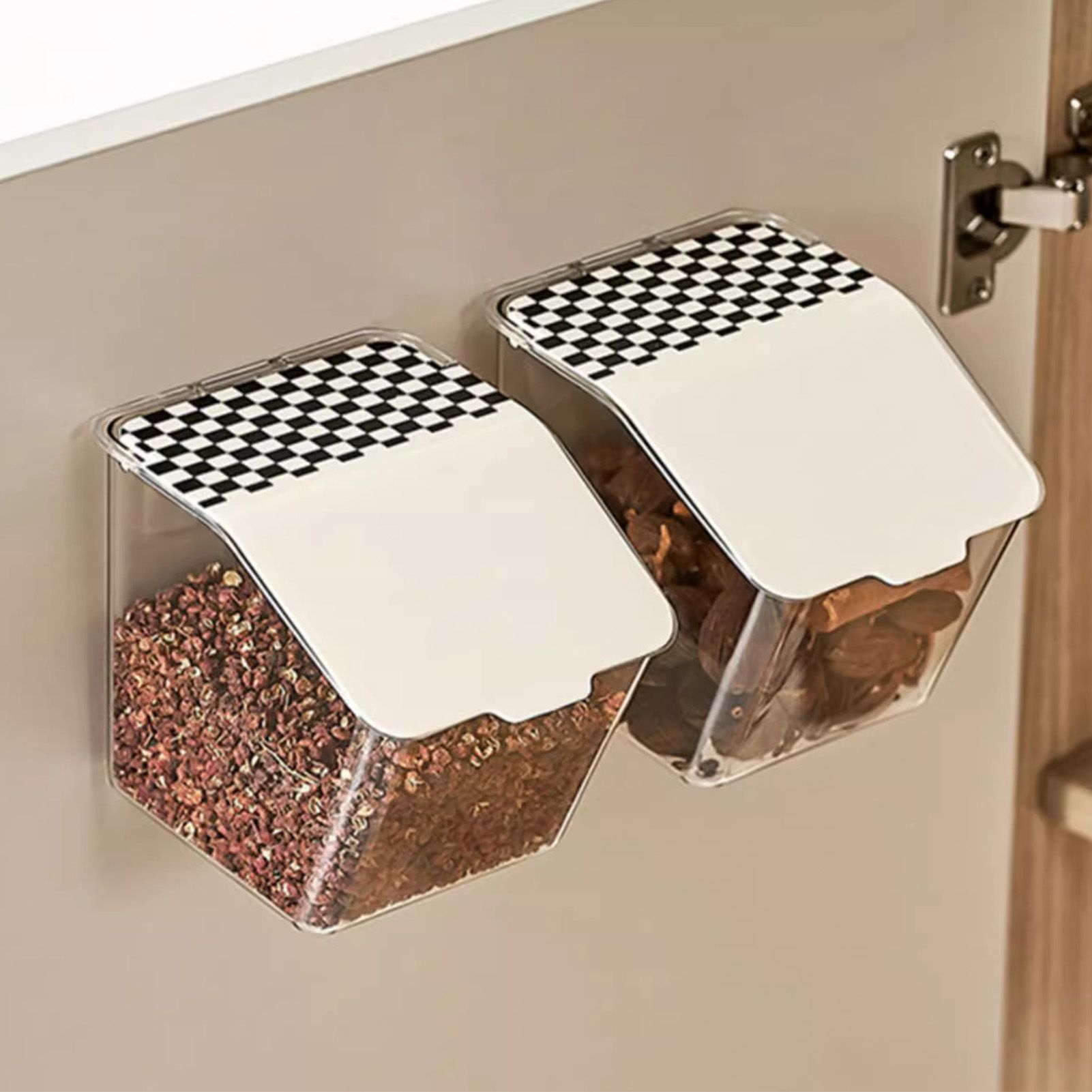 Kitchen Spice Storage Box Sealed Wall Mounted Pepper Dry Chili Seasoning Box view 5