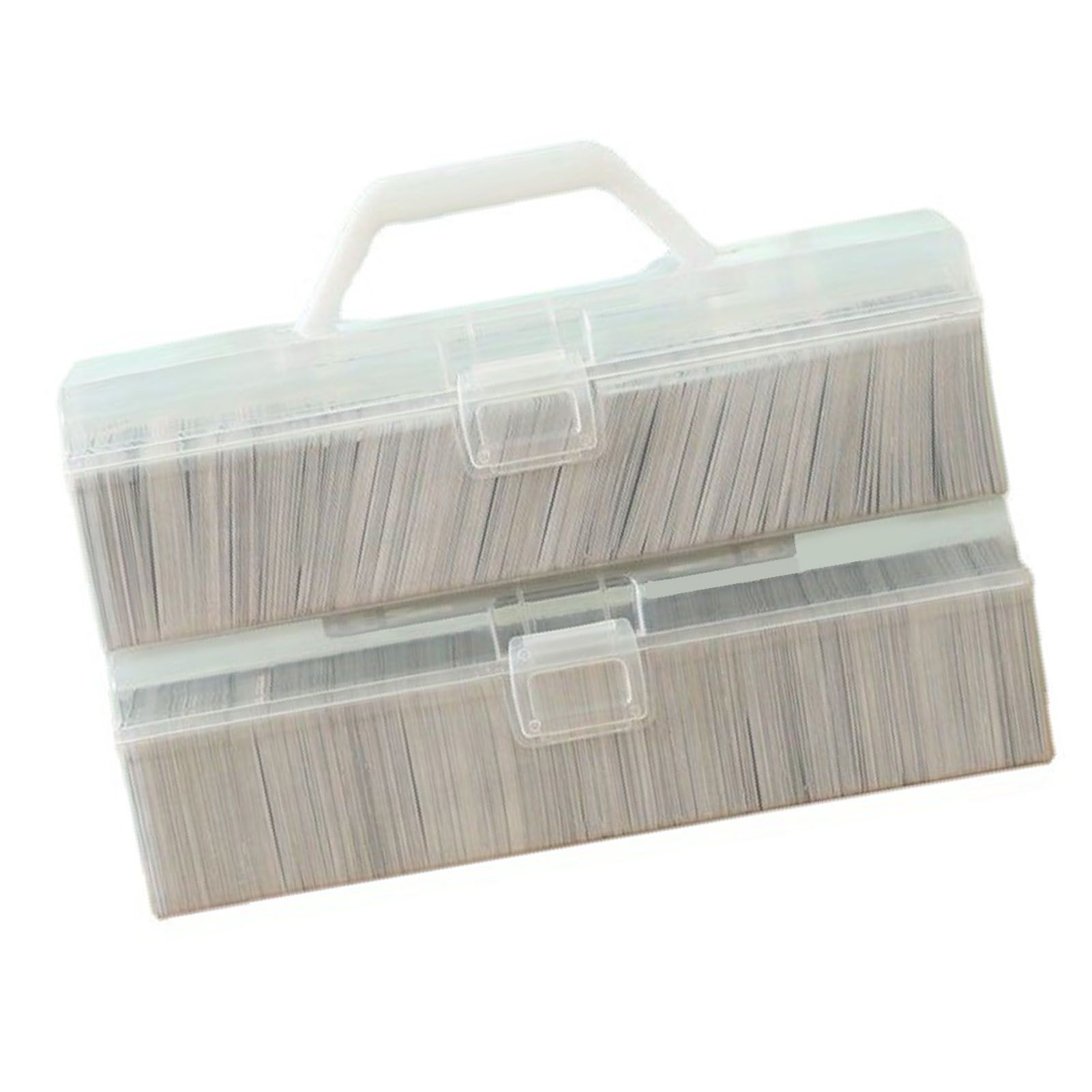 Game Card Organizer Plastic Handheld Flip Lid Large Capacity Transparent view 3
